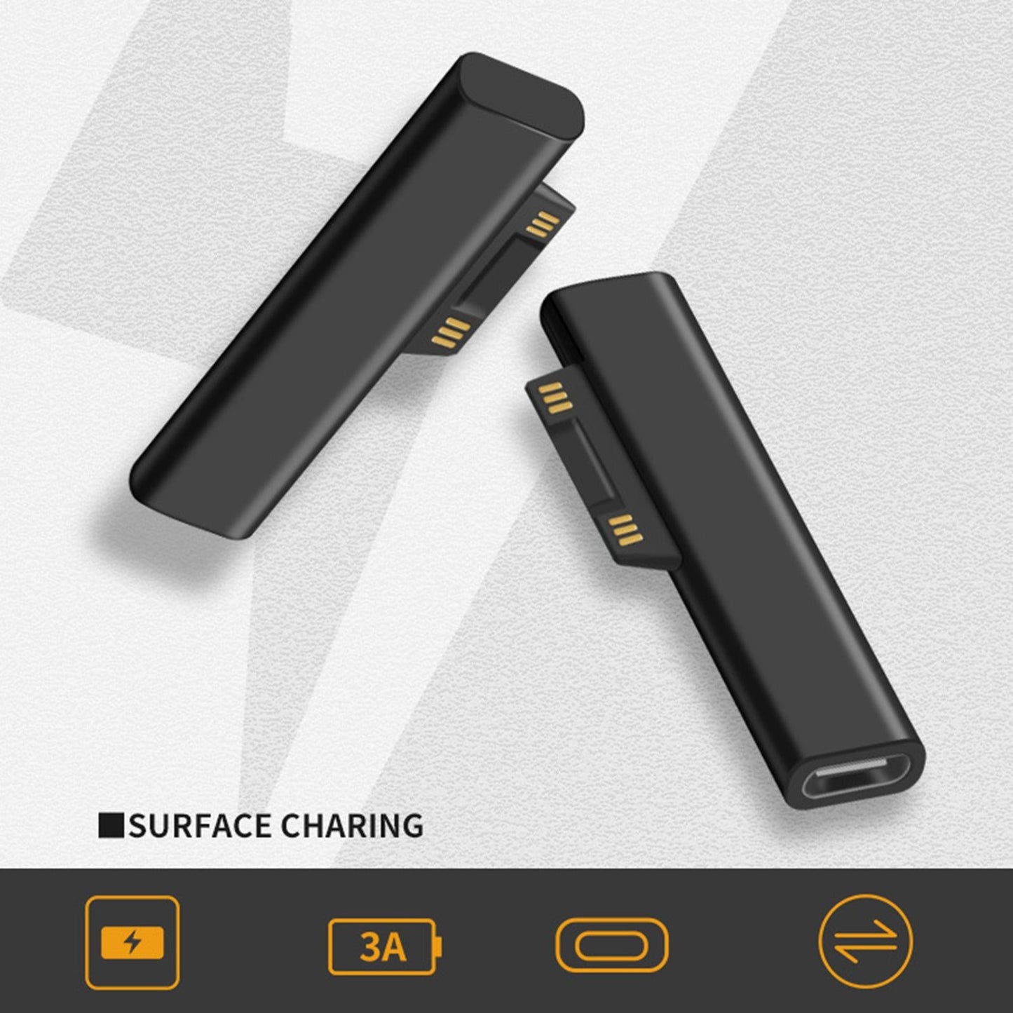 USB 3.1 Charging Adapter for Microsoft Surface Pro Works with 3A USB-C Cable