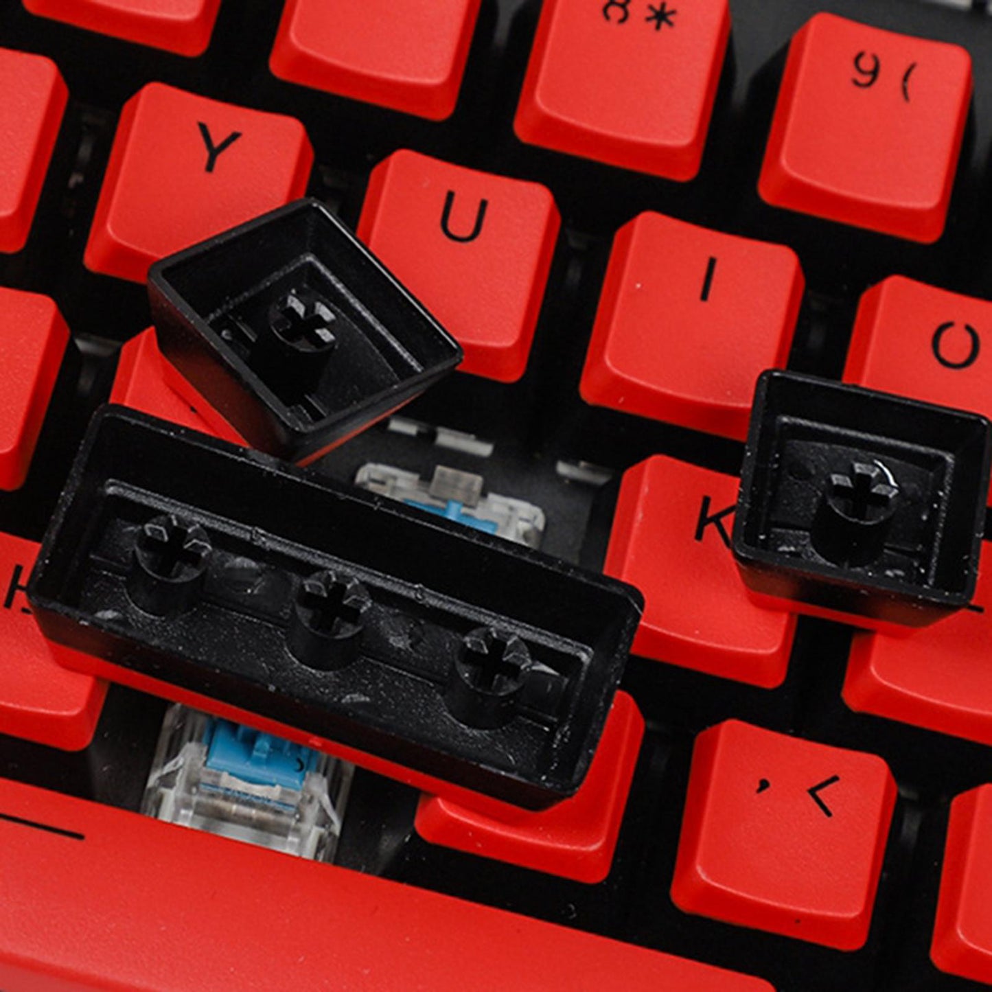 PBT Pudding Keycap Set for Cherry MX Mechanical Keyboard Red Black