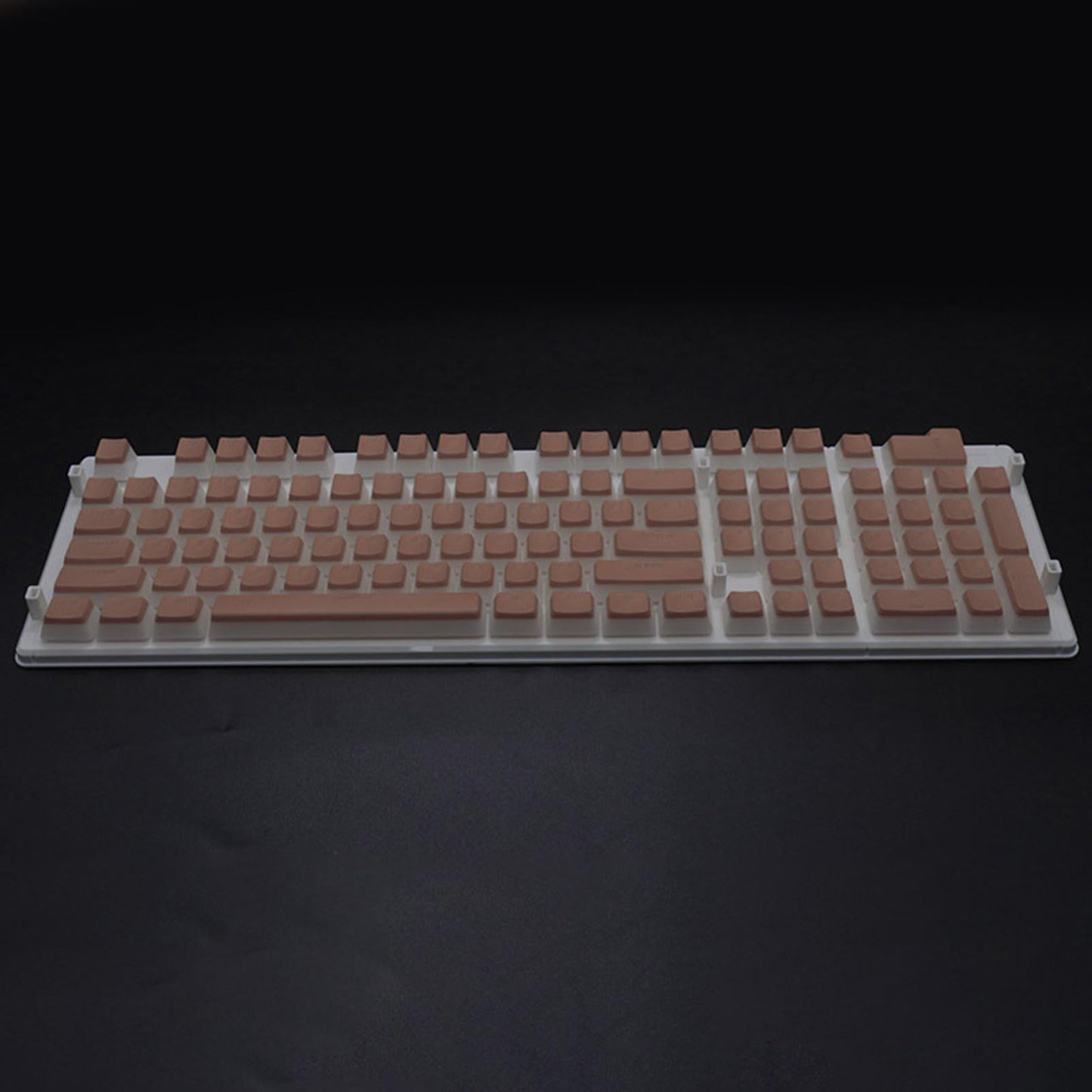 108 Keys Double Shot Pudding Keycaps DIY for Cherry MX Mechanical Keyboard Light Coffee