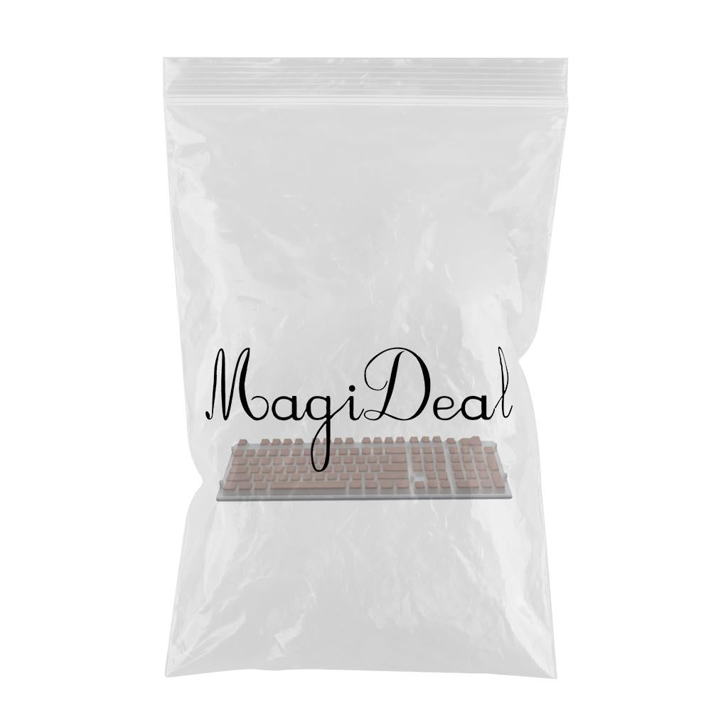 108 Keys Double Shot Pudding Keycaps DIY for Cherry MX Mechanical Keyboard Light Coffee