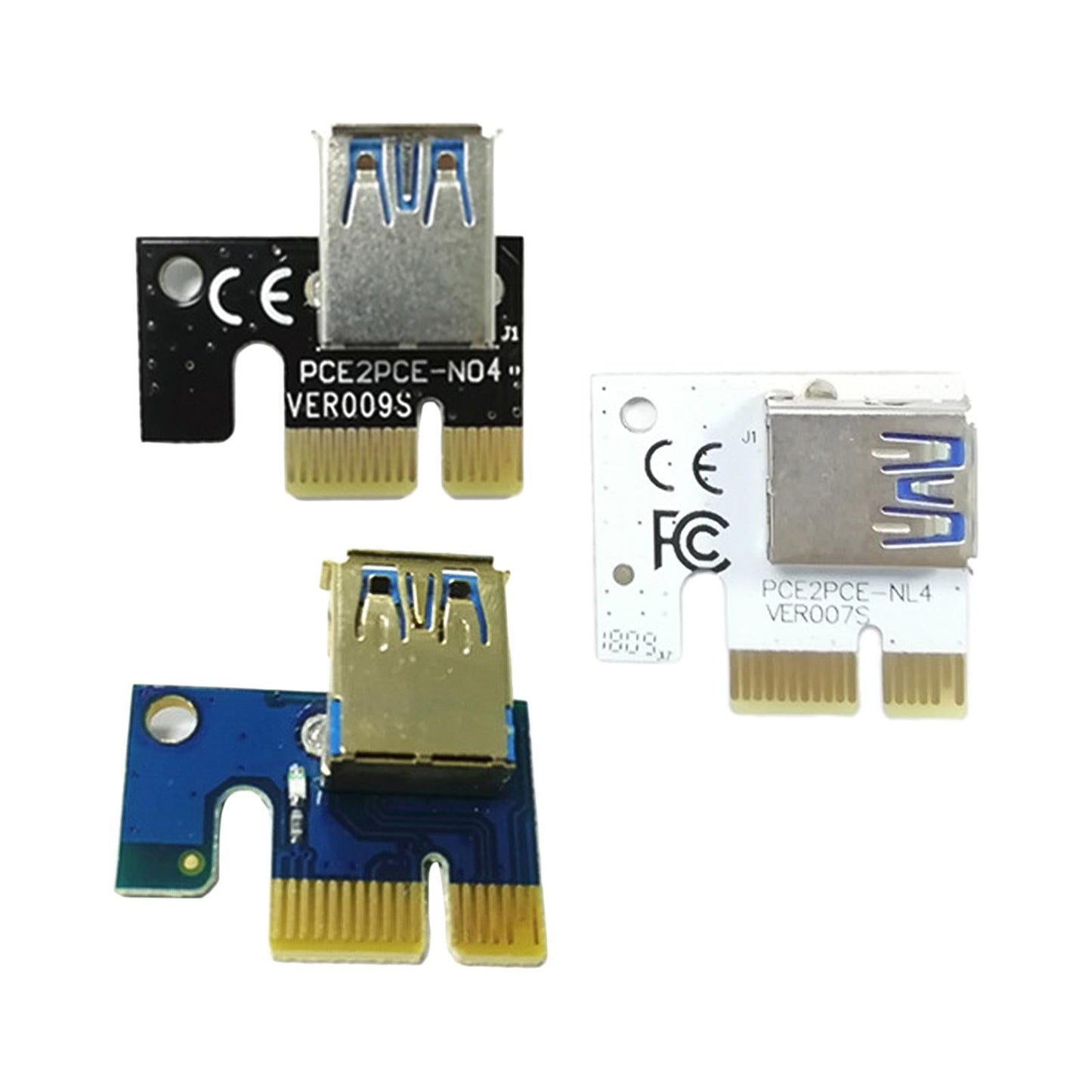 USB Graphics Card Riser Card PCI-E 1X To 16X Mining Adapter Accessory White