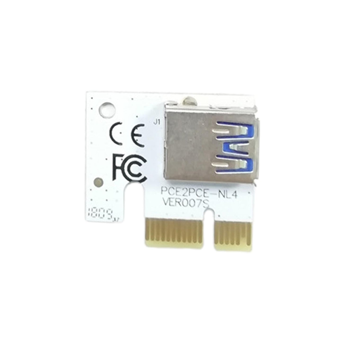 USB Graphics Card Riser Card PCI-E 1X To 16X Mining Adapter Accessory White