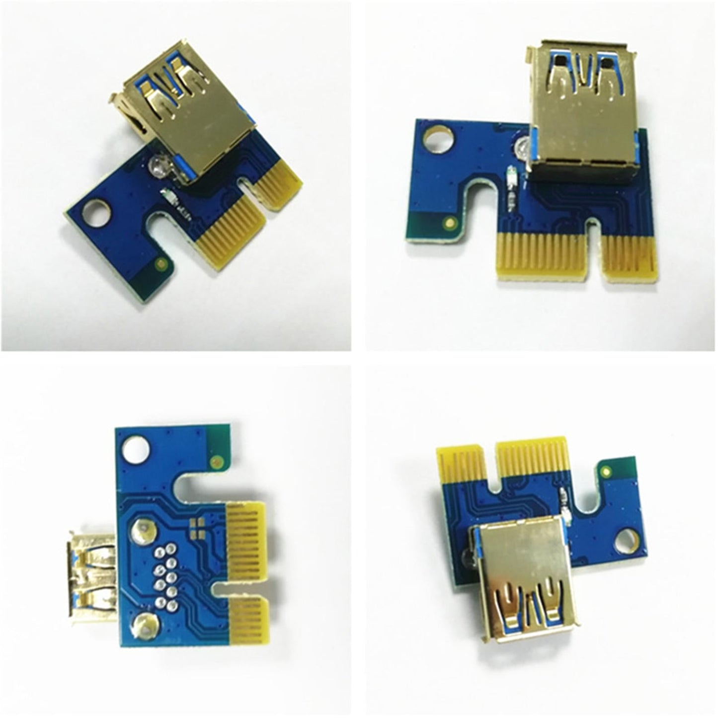 USB Graphics Card Riser Card PCI-E 1X To 16X Mining Adapter Accessory Blue