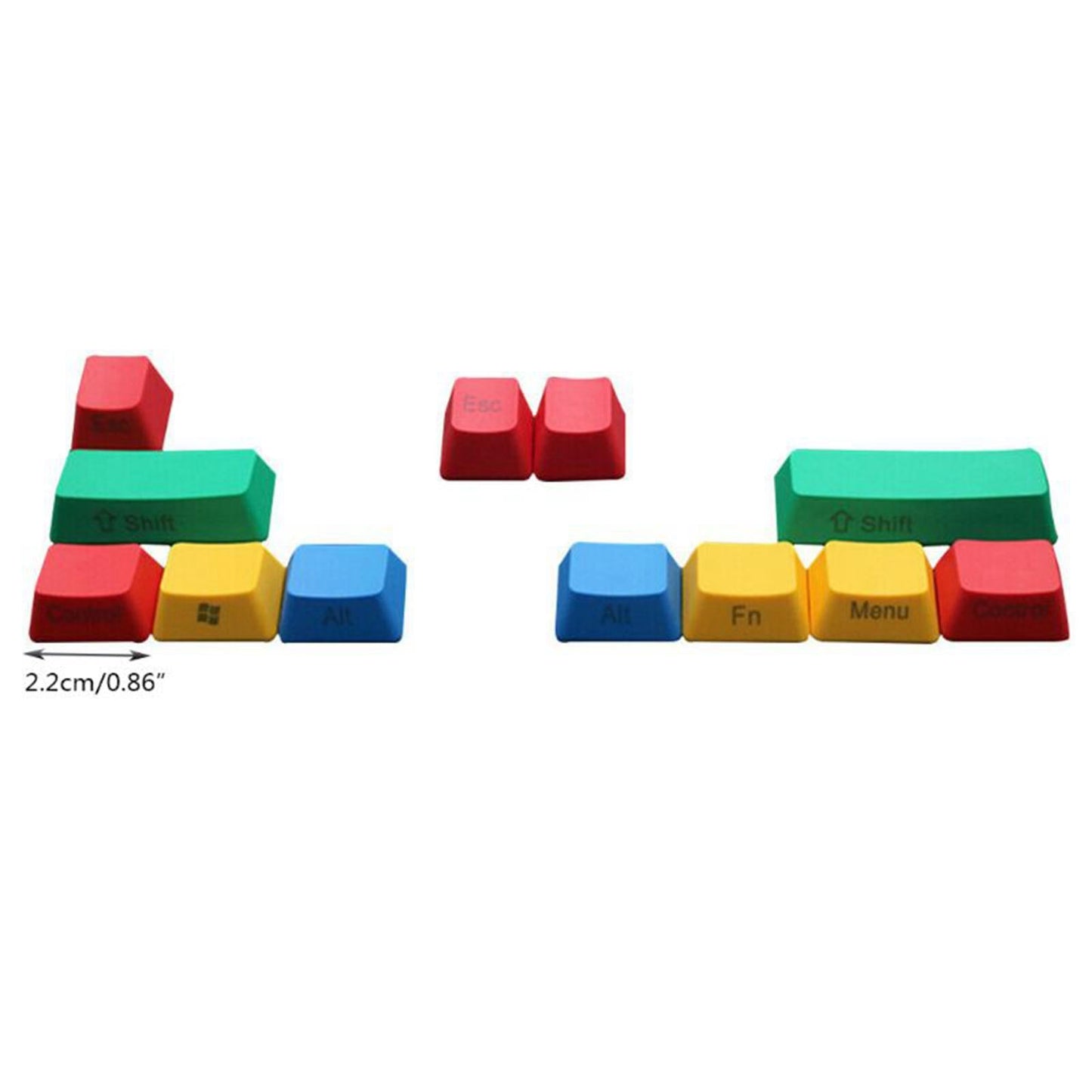 Upgraded PBT Pudding Thick RGBY Keycaps  for Mechanical Keyboards B
