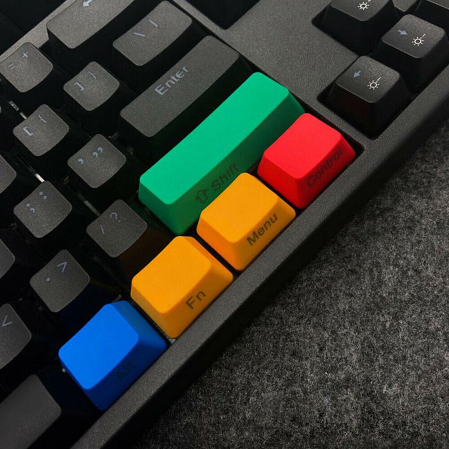 Upgraded PBT Pudding Thick RGBY Keycaps  for Mechanical Keyboards B
