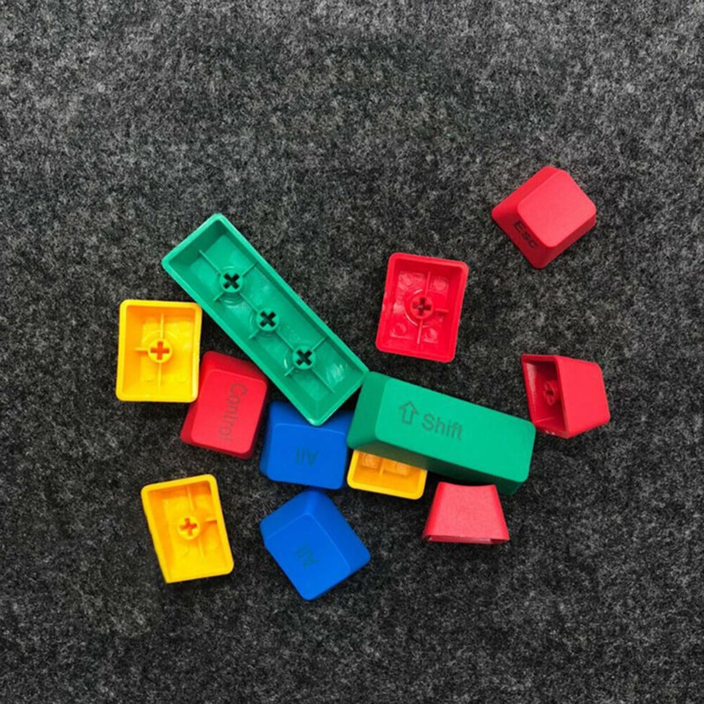 Upgraded PBT Pudding Thick RGBY Keycaps  for Mechanical Keyboards B