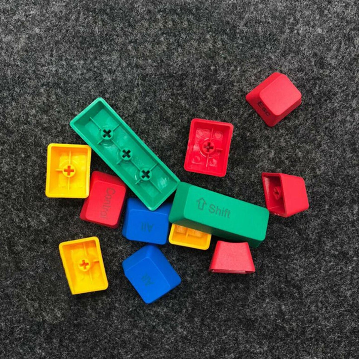 Upgraded PBT Pudding Thick RGBY Keycaps  for Mechanical Keyboards C