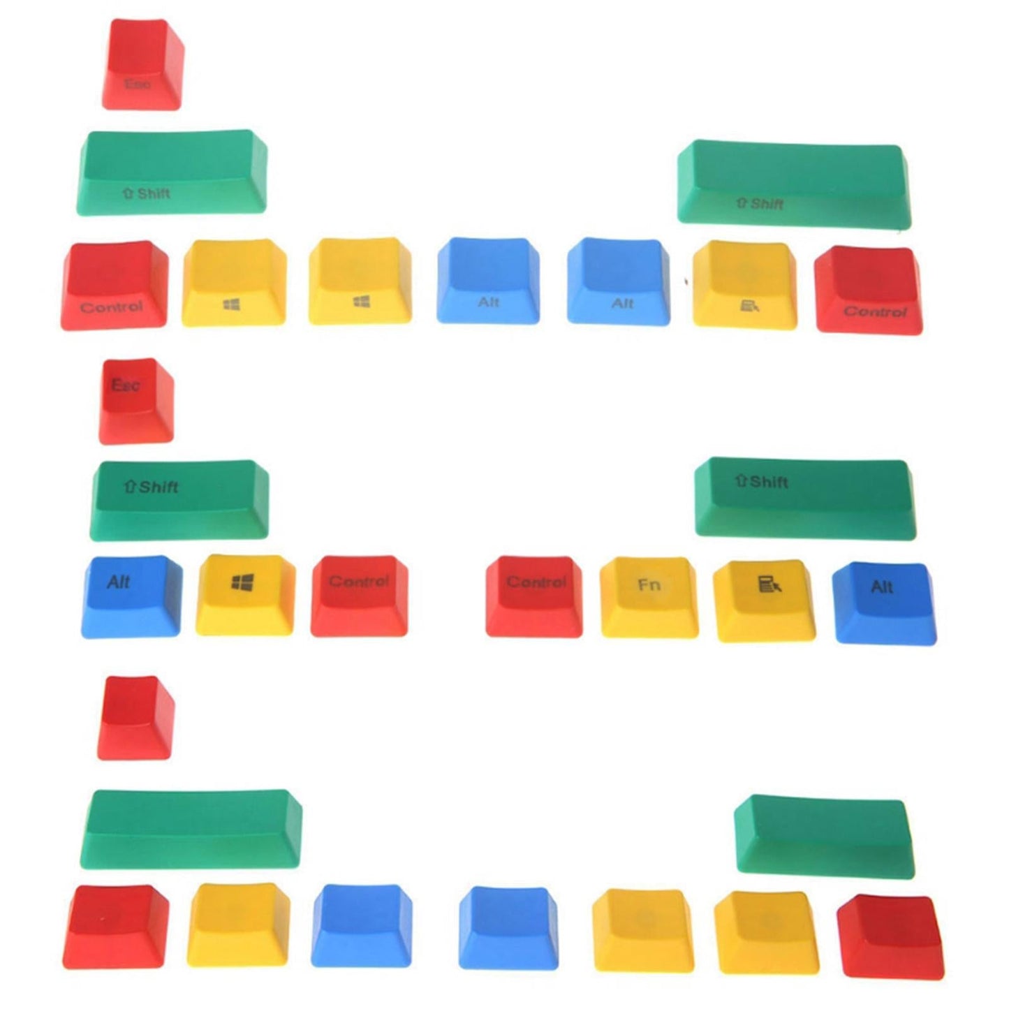 Upgraded PBT Pudding Thick RGBY Keycaps  for Mechanical Keyboards C