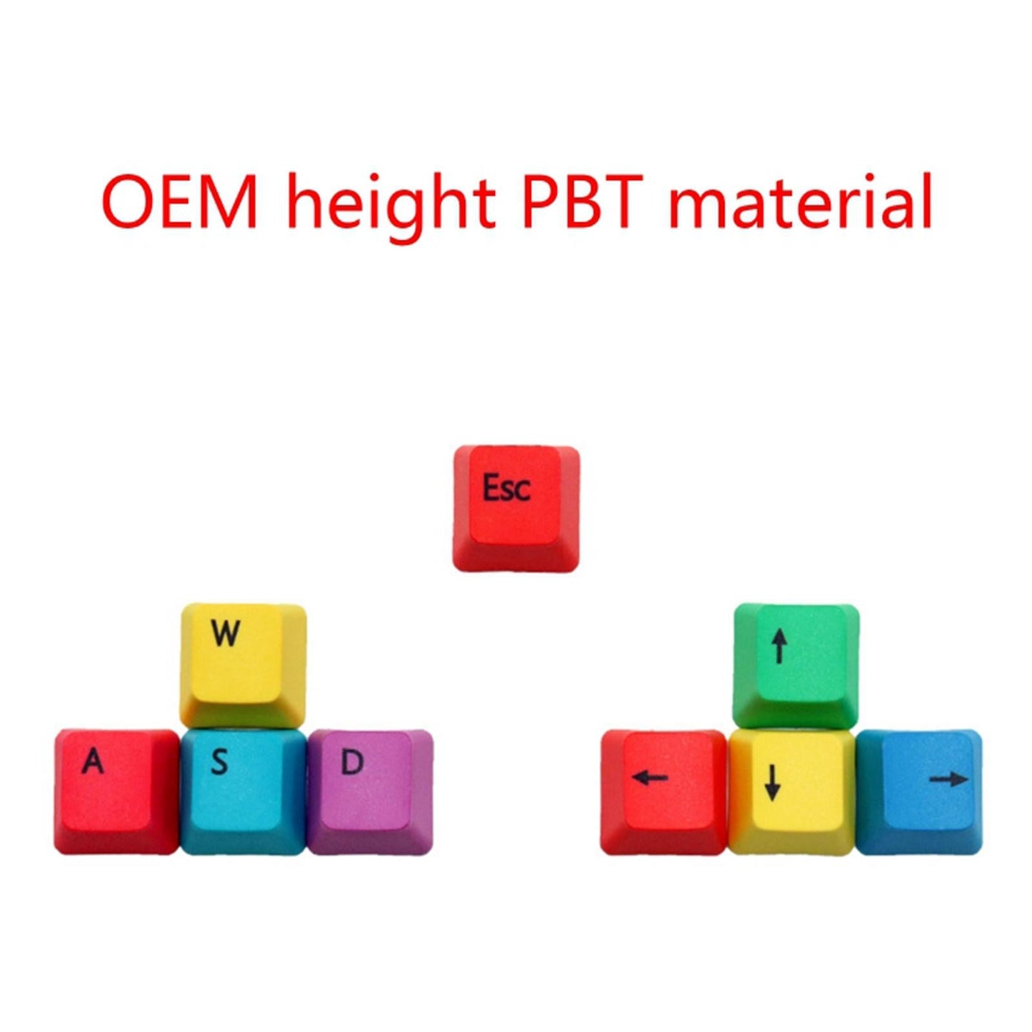 Upgraded PBT Pudding Keycaps 9pcs Set ESC , Arrow Keys , W , A , S , D
