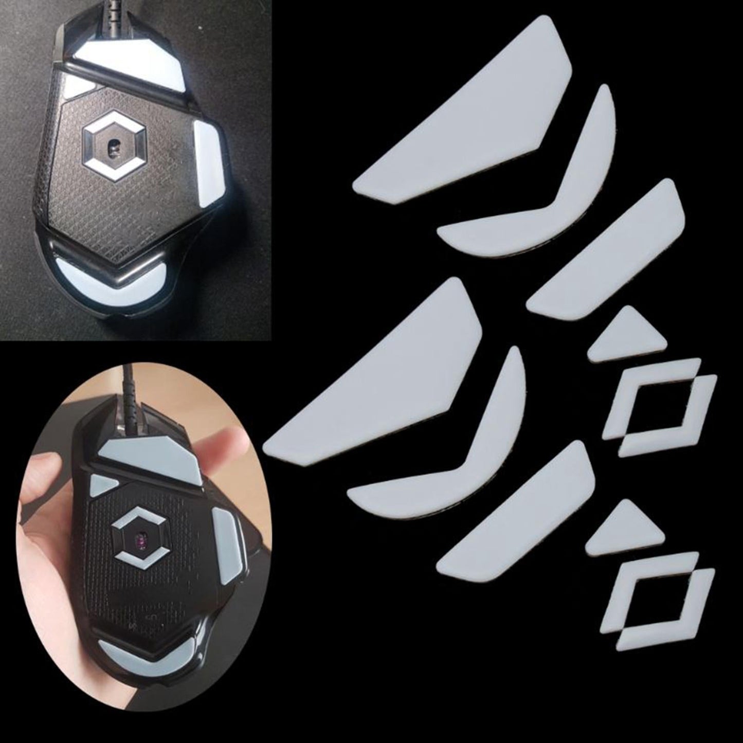 Rounded Curved Edges Mouse Feet for Logitech G502 / G502 RGB Replacement