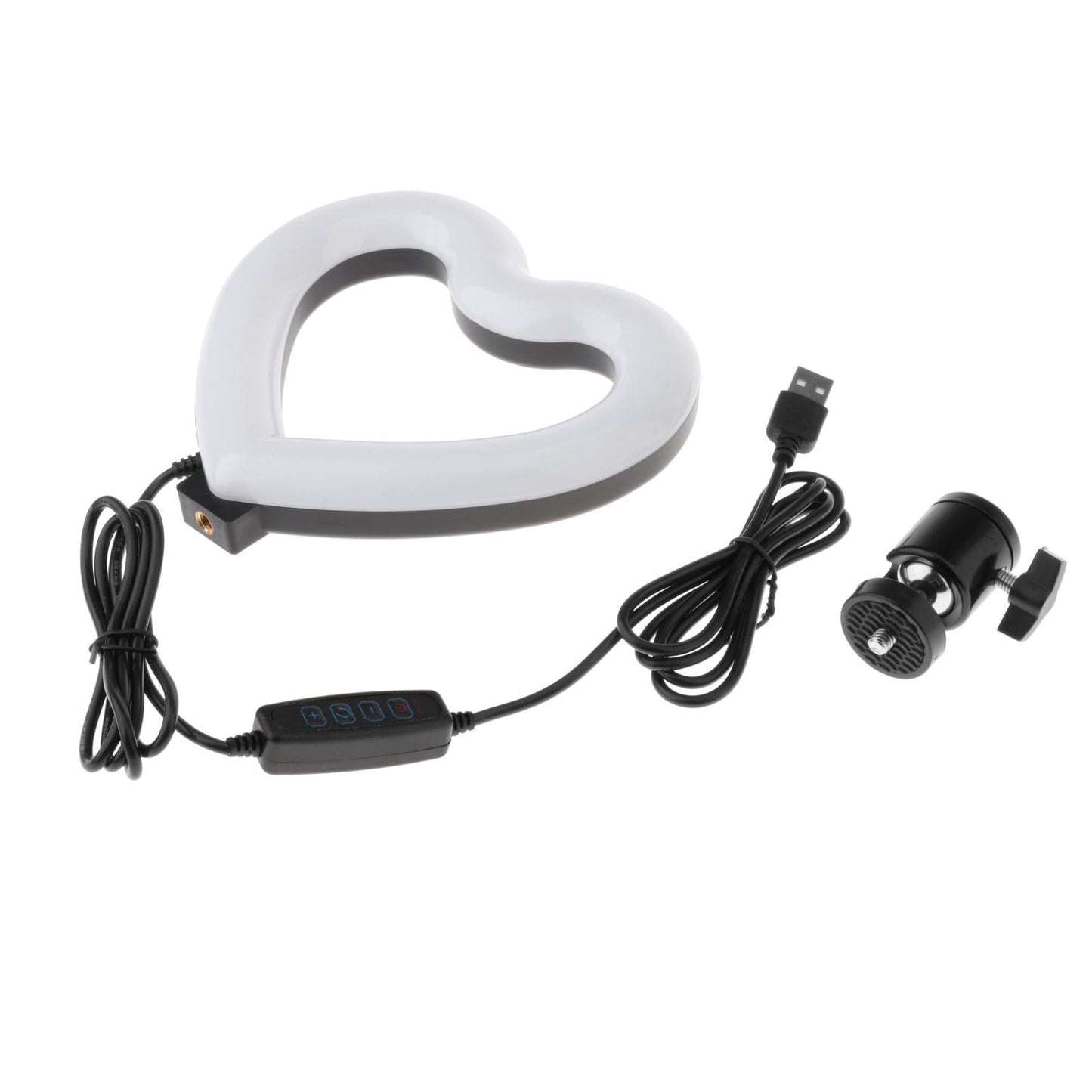 6 inch Heart LED Selfie Ring Light For Makeup Live Stream Cable Control
