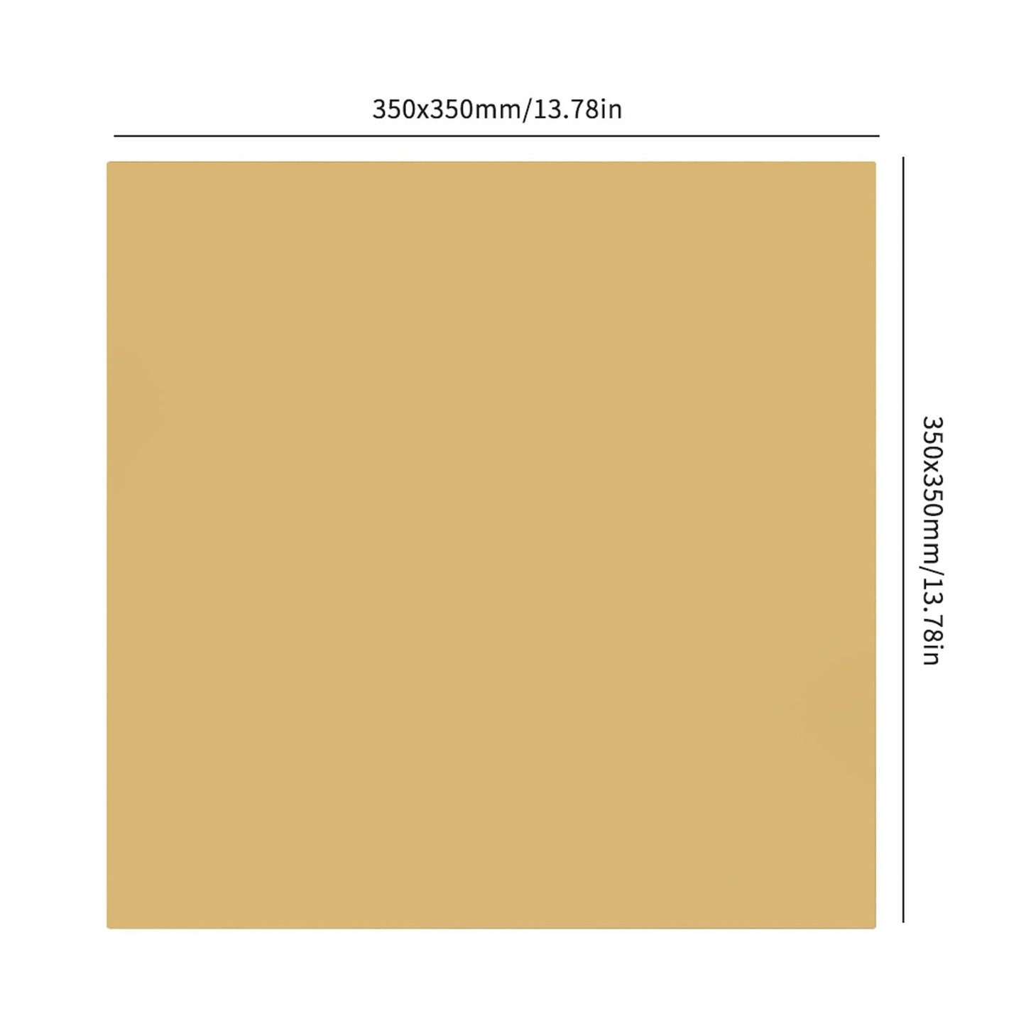 PEI Sheet 14 x 14" 350mm x 350mm 3mm Thick 3D Printer for Voron 2.4 V2.4"