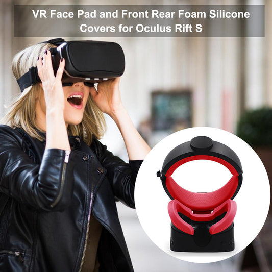 Silicone Cover VR Face Pad For Oculus Rift S Replacement Pad Cover Red