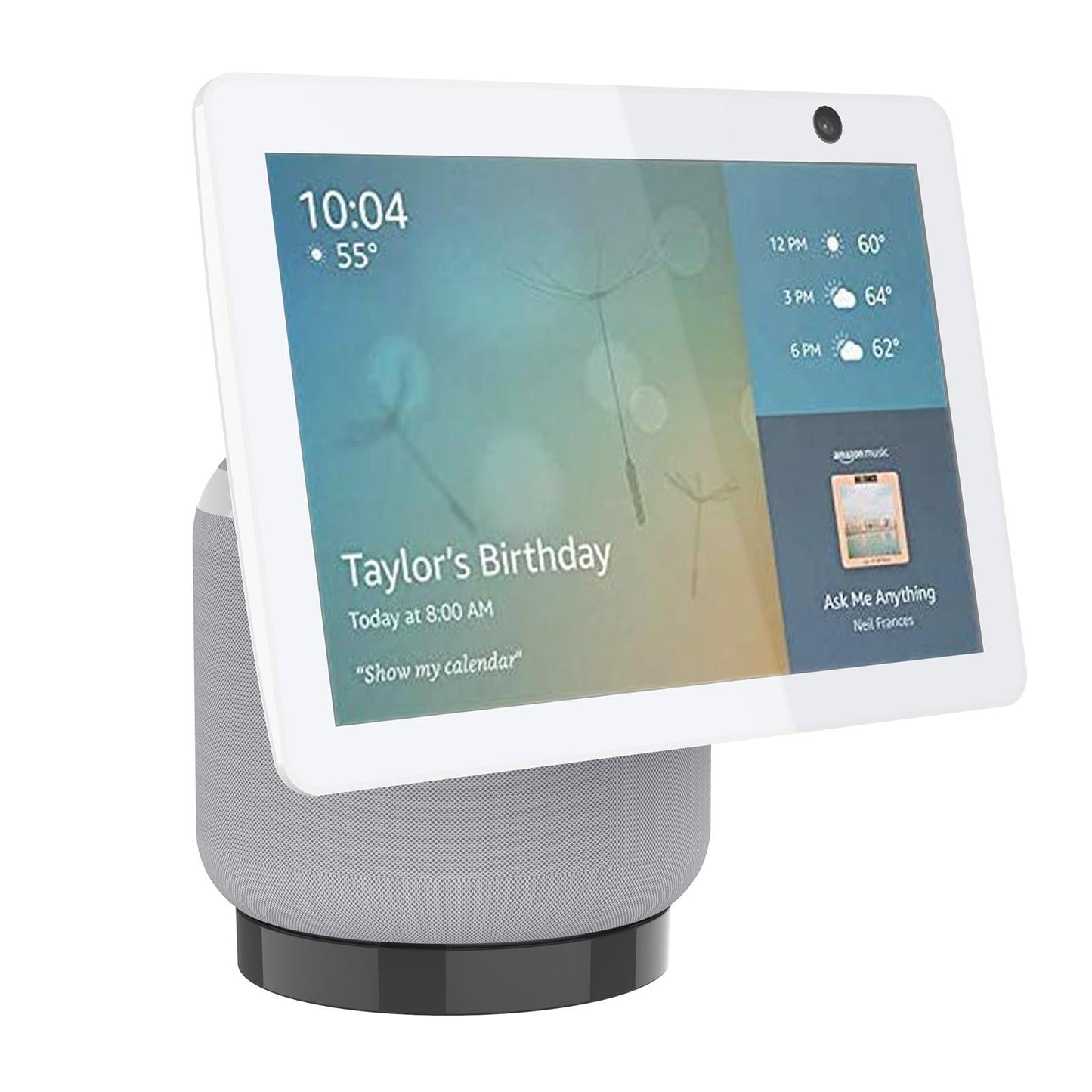 Compact Holder Stand Bracket for Echo Show 10 Smart Speaker Black