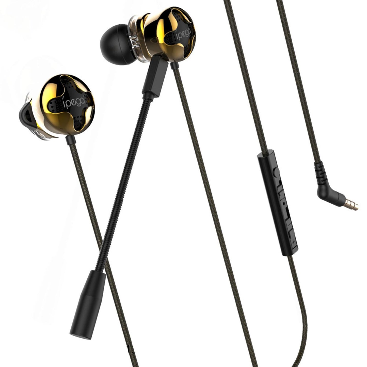 3.5mm In-Ear Gaming Wired Earphone Dual Mic for Switch 3D Surround Sound