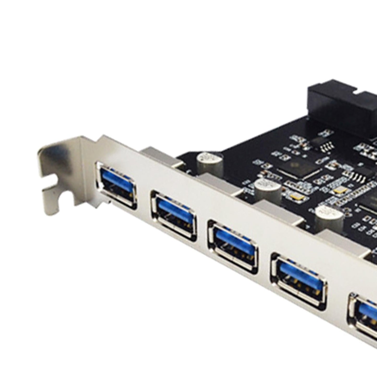 Super Speed 5 Port USB 3.0 to PCI-E Express Expansion Card Adapter Hub 19pin