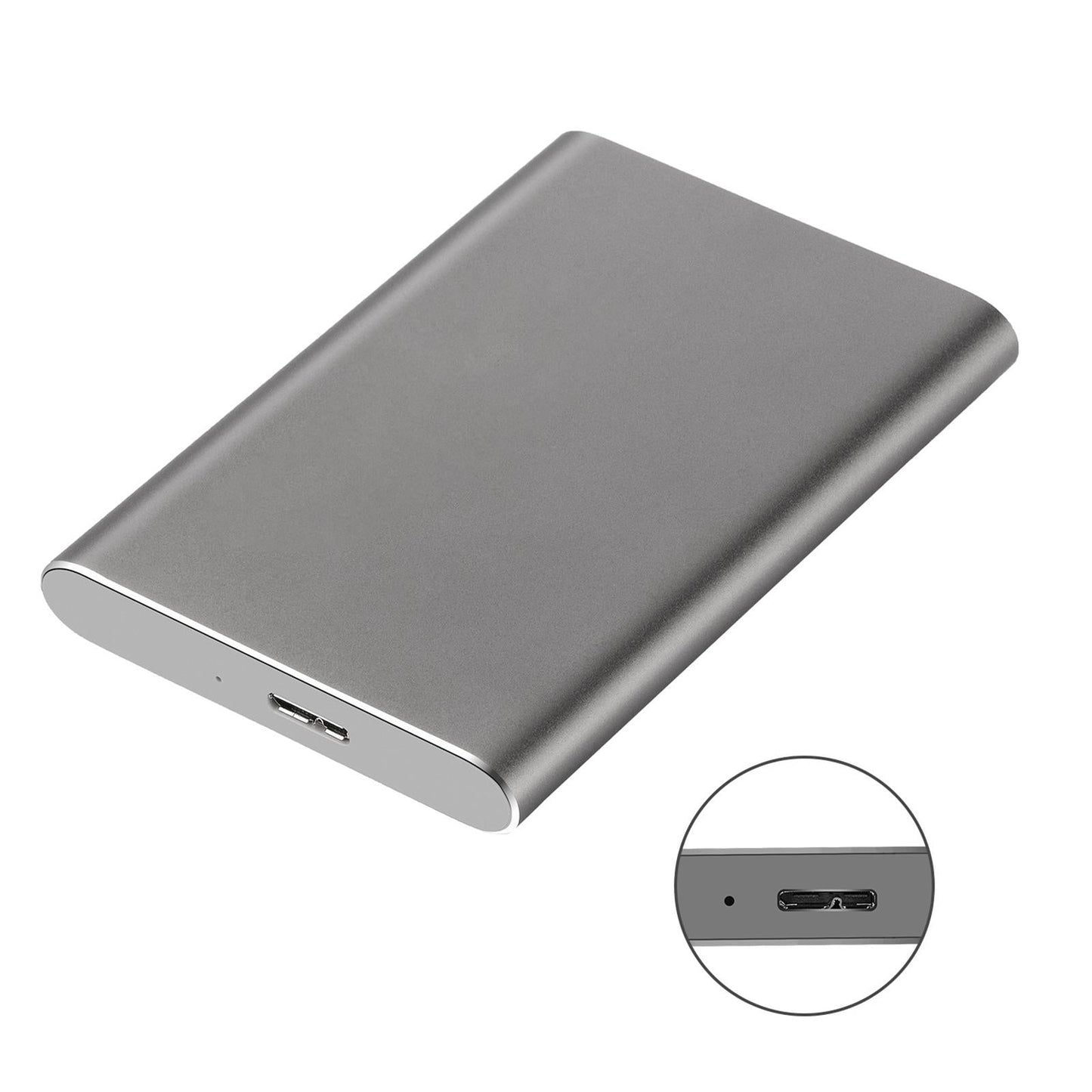 2.5in Portable USB 3.0 SATA 4TB Hard Drive Enclosure Tool Free  Silver