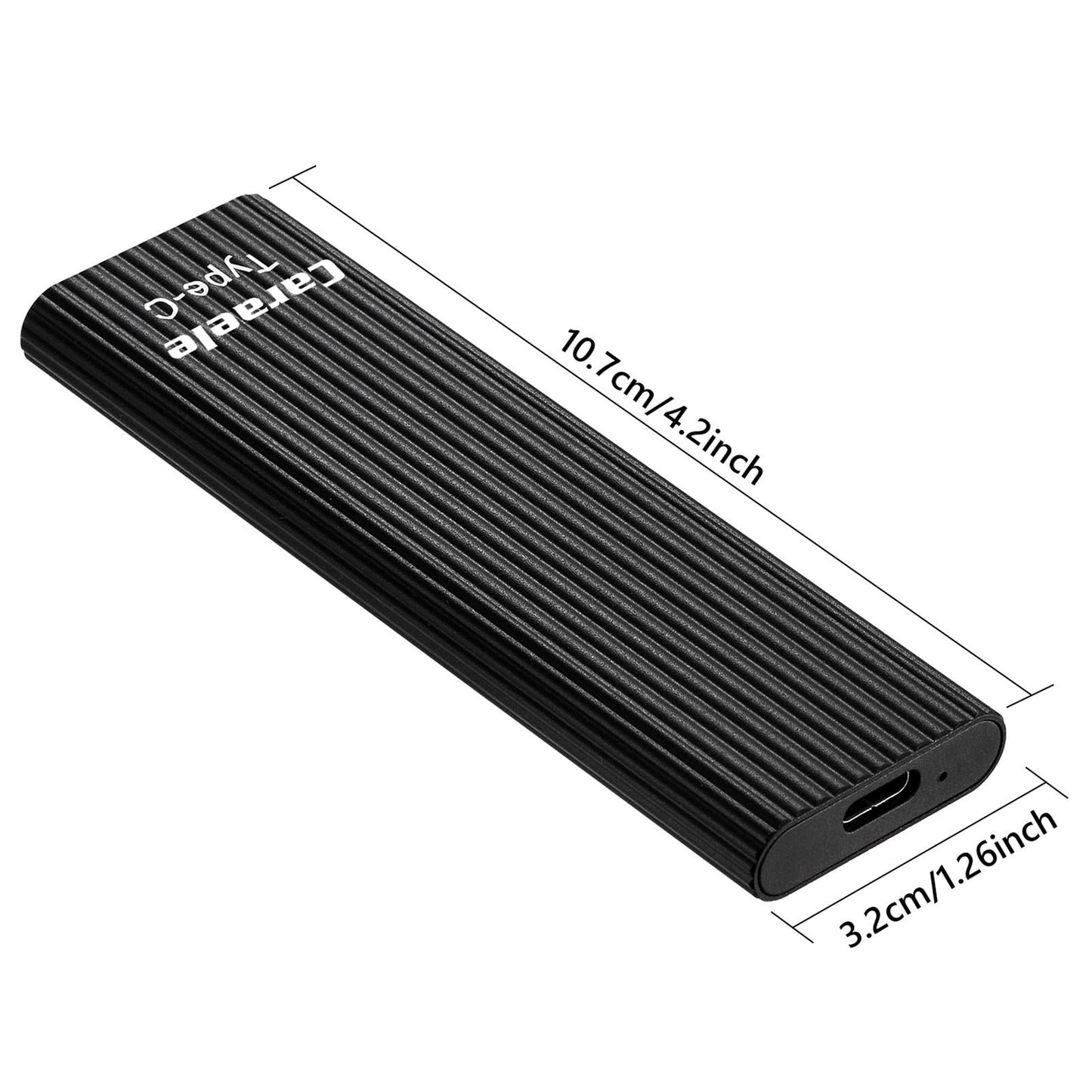 500GB SSD External Portable Storage USB 3.1 Gen-1 USB-C Compatible black