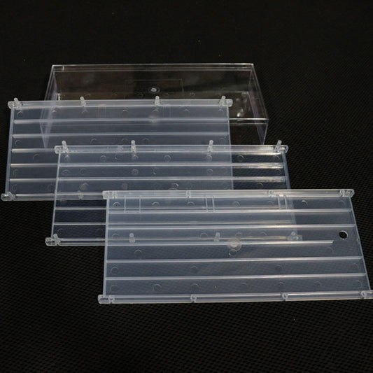 ABS Keycap Storage Box 2 Layers Dustproof Clear for Keycaps Collection