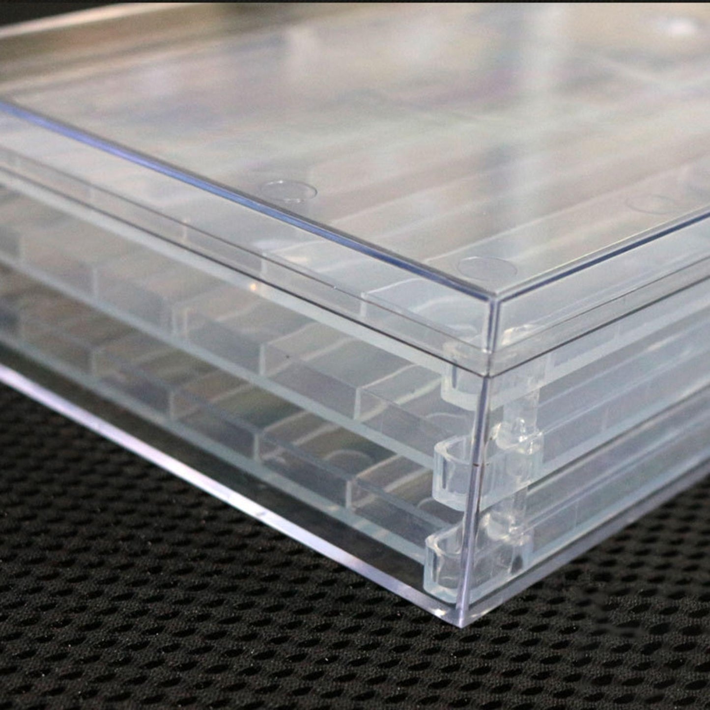 ABS Keycap Storage Box 2 Layers Dustproof Clear for Keycaps Collection