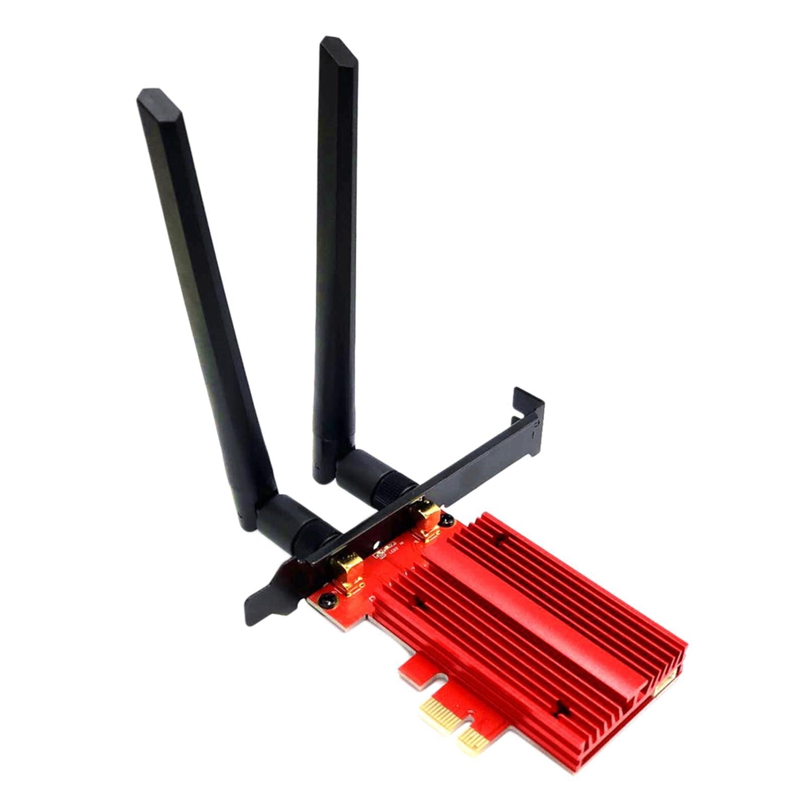 PCIe Wifi Adapter Cards Wi-Fi Card Ultra Low Latency for Desktop AX210 Red