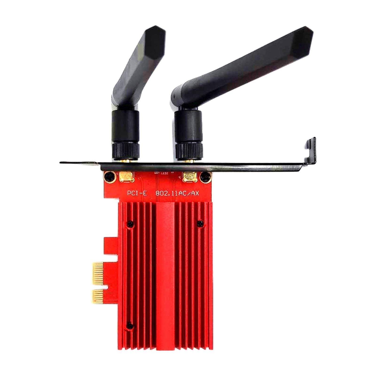PCIe Wifi Adapter Cards Wi-Fi Card Ultra Low Latency for Desktop AX210 Red
