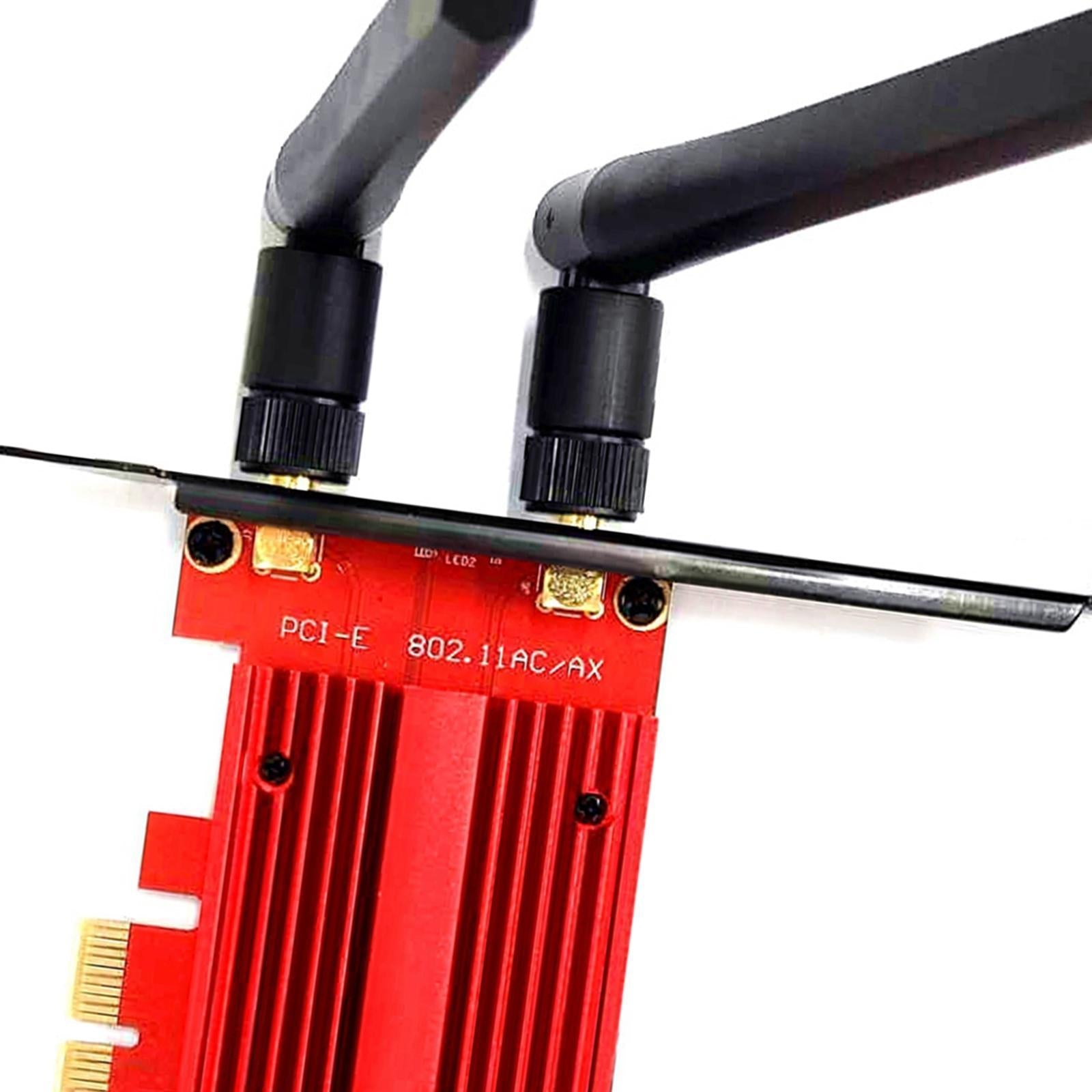 PCIe Wifi Adapter Cards Wi-Fi Card Ultra Low Latency for Desktop AX210 Red