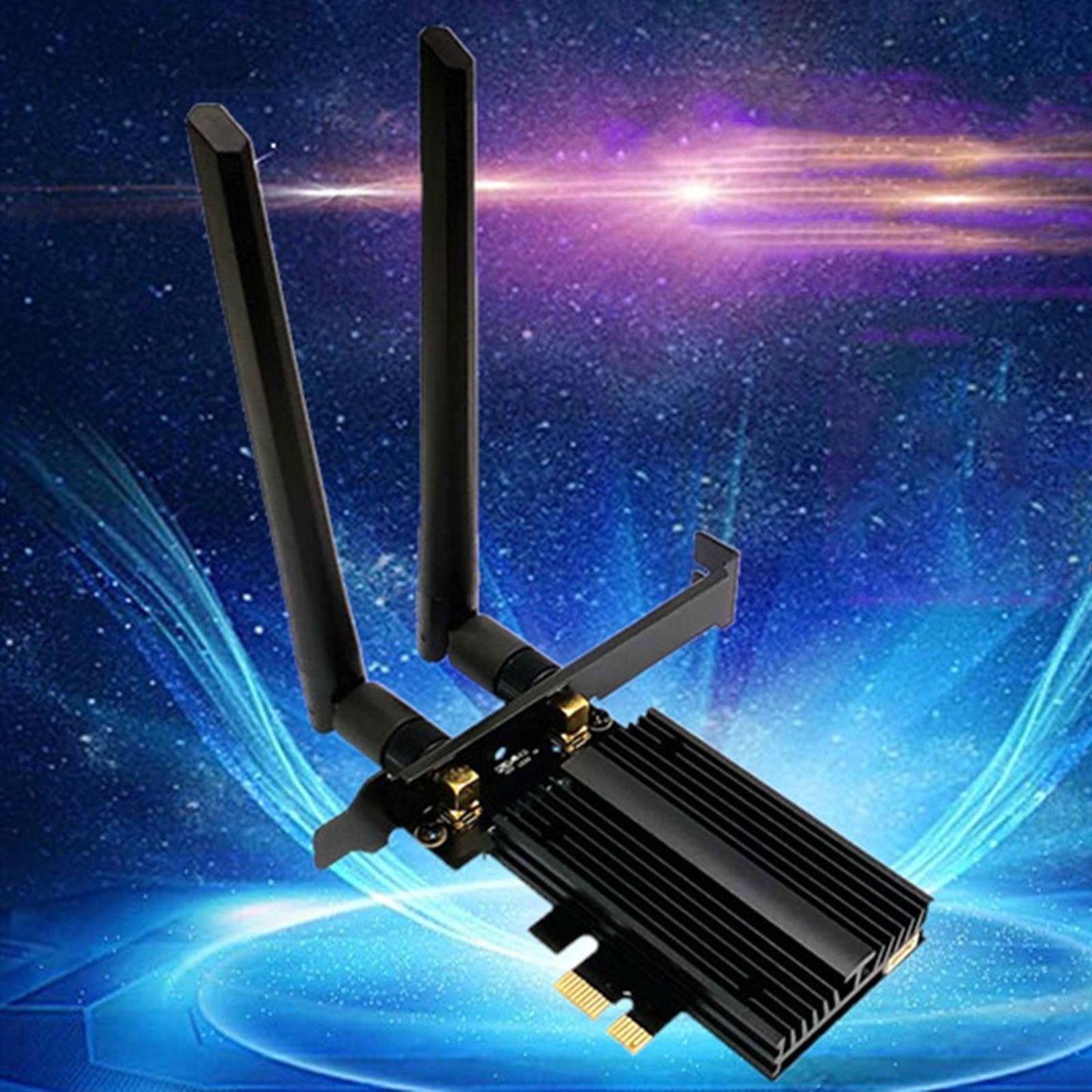 PCIe Wifi Adapter Cards Wi-Fi Card Ultra Low Latency for Desktop AX210 Black