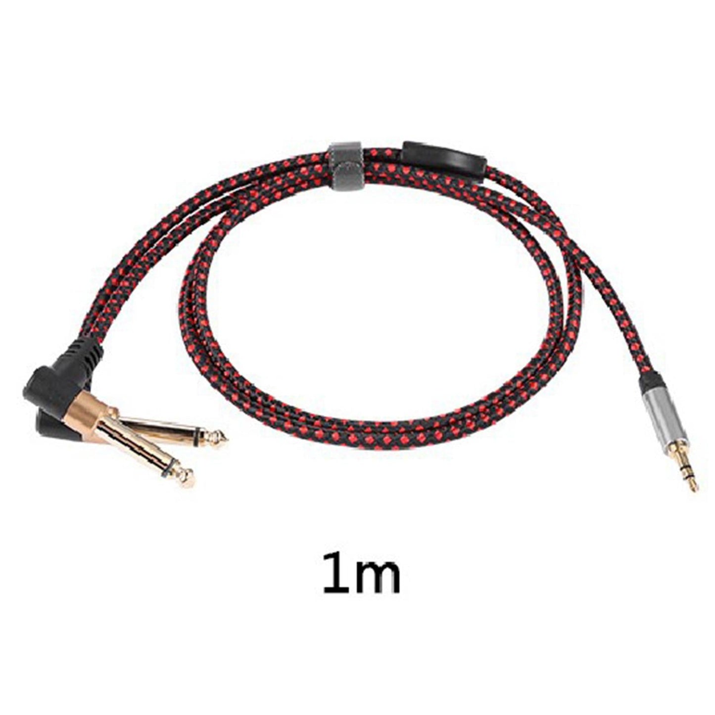 3.5mm 1/8 to Double 6.35mm 1/4" Stereo Splitter Cable for Speaker 1 Meter"