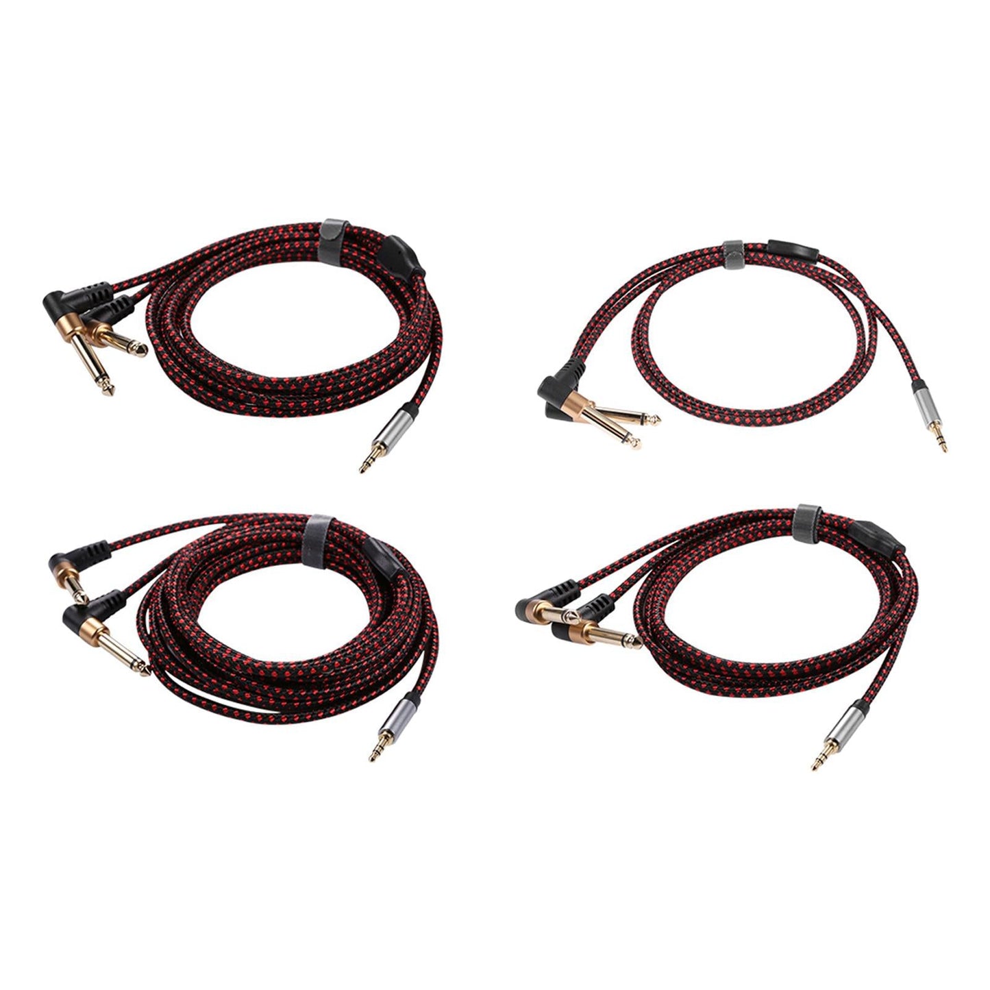 3.5mm 1/8 to Double 6.35mm 1/4" Stereo Splitter Cable for Speaker 1 Meter"