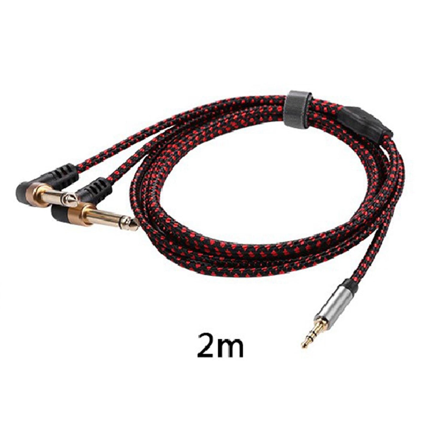 3.5mm 1/8 to Double 6.35mm 1/4" Stereo Splitter Cable for Speaker 2 Meter"
