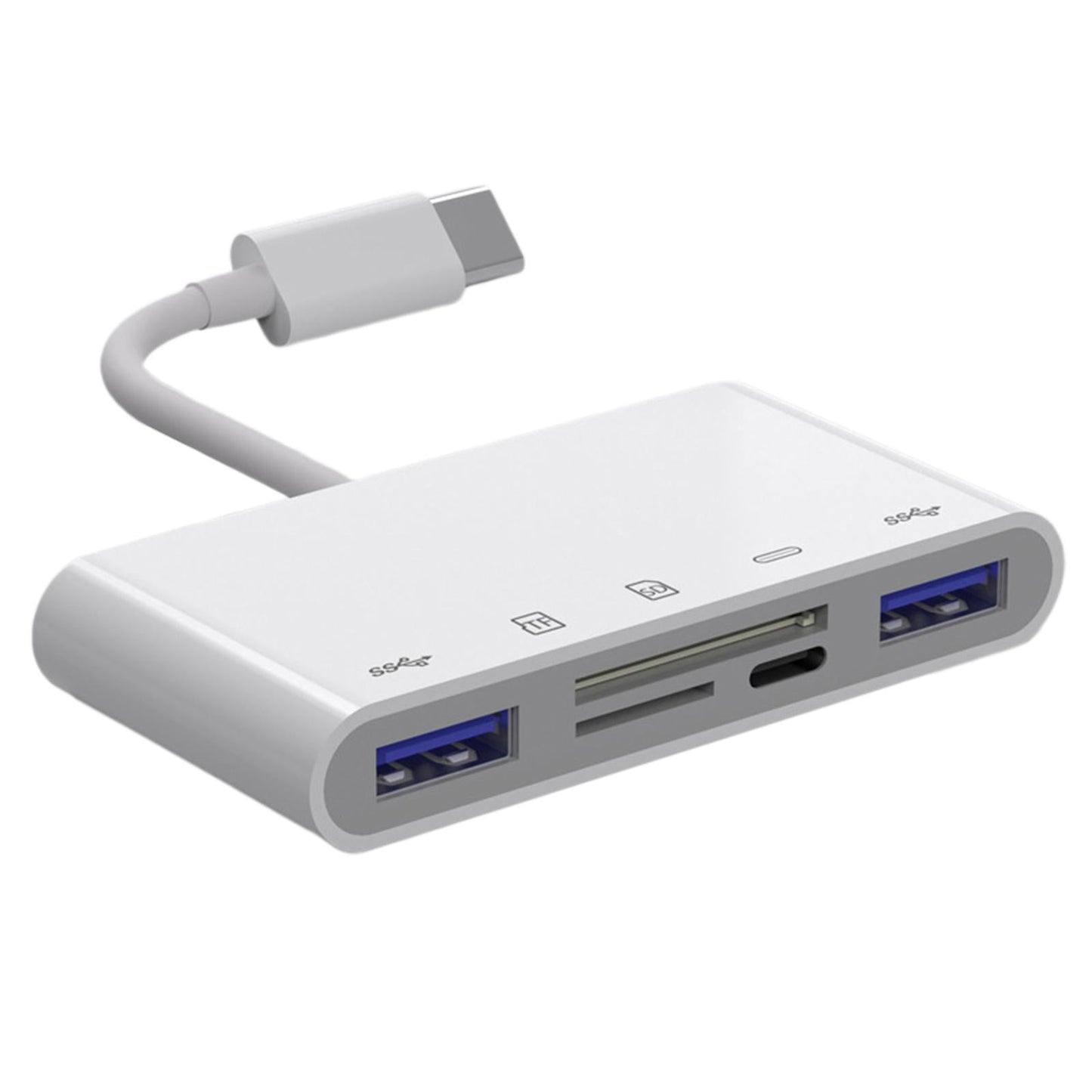 5 in 1 Type-C Hub Adapter USB3.0 Multi Charging Port Card Reader For MacBook