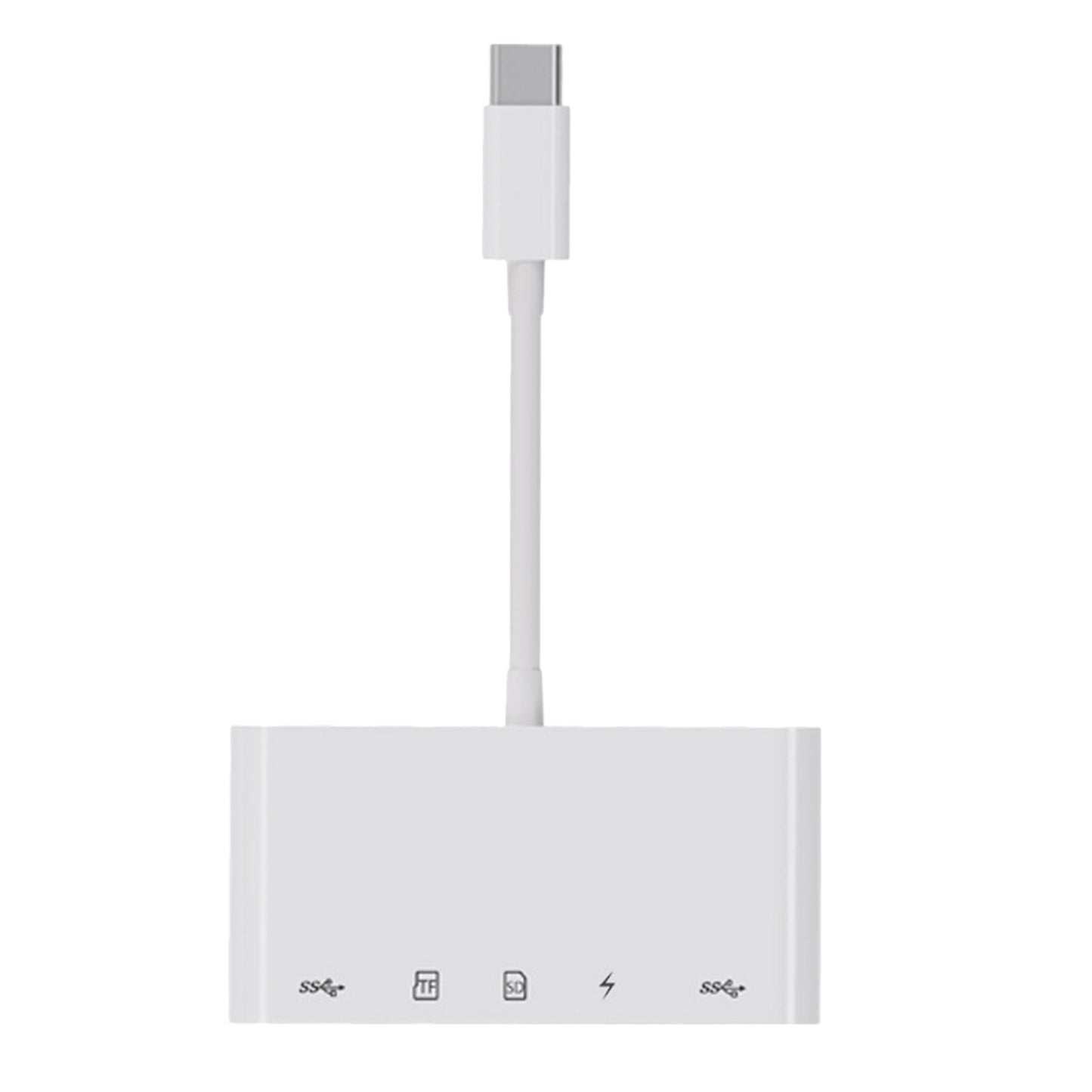 5 in 1 Type-C Hub Adapter USB3.0 Multi Charging Port Card Reader For MacBook