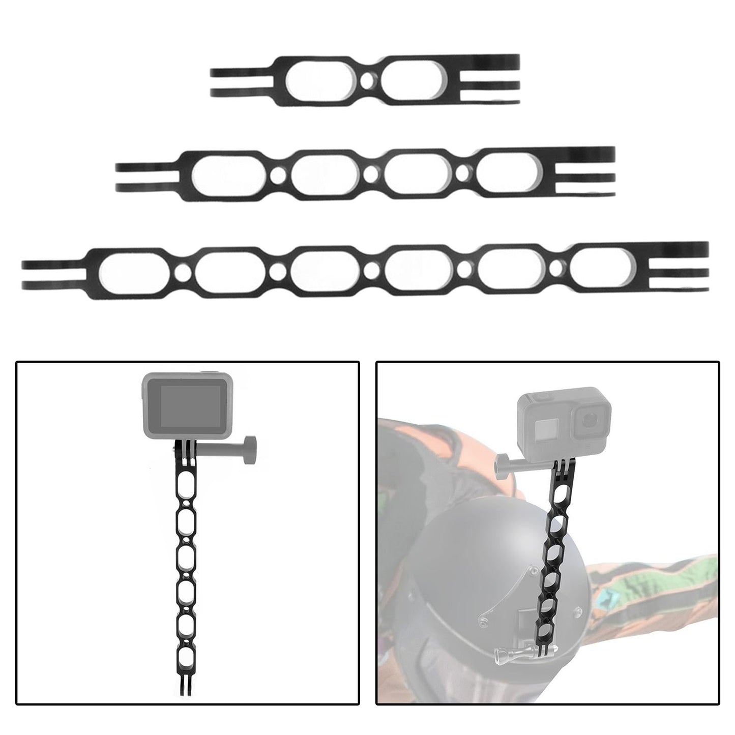 Selfie Extension Arm Lengthened Rod Bracket For insta360 for Gopro L 100mm