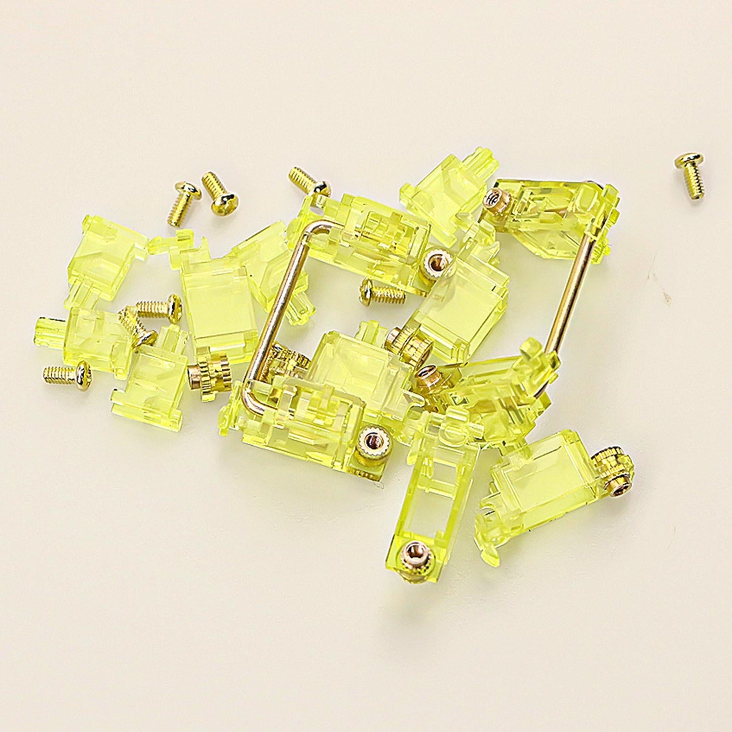 PCB Screw-in Stabilizers for MX Mechanical Keyboard  yellow 1 6.25u 4 2U