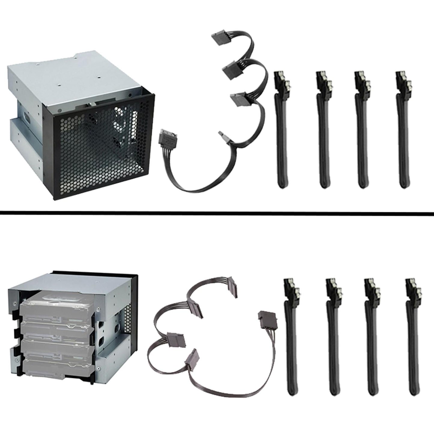 Durable 5 4 Bay 3.5 inch SSD HDD Cage Hard Drive Caddy Adapter Holder A"