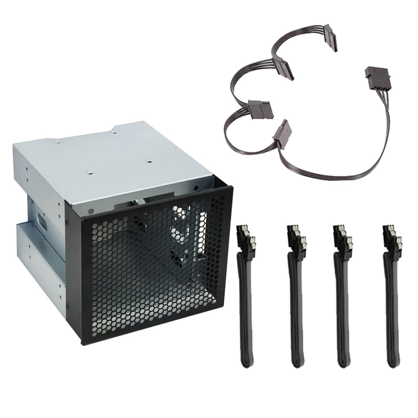 Durable 5 4 Bay 3.5 inch SSD HDD Cage Hard Drive Caddy Adapter Holder A"