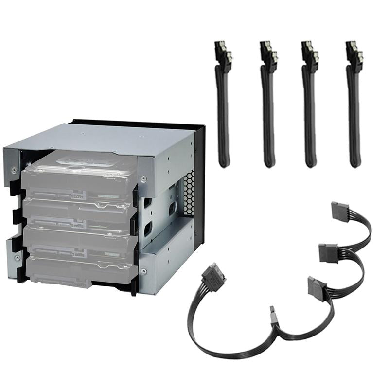 Durable 5 4 Bay 3.5 inch SSD HDD Cage Hard Drive Caddy Adapter Holder B"