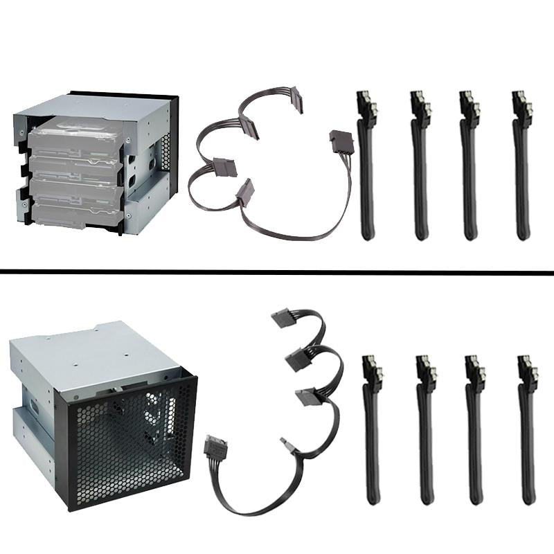 Durable 5 4 Bay 3.5 inch SSD HDD Cage Hard Drive Caddy Adapter Holder B"