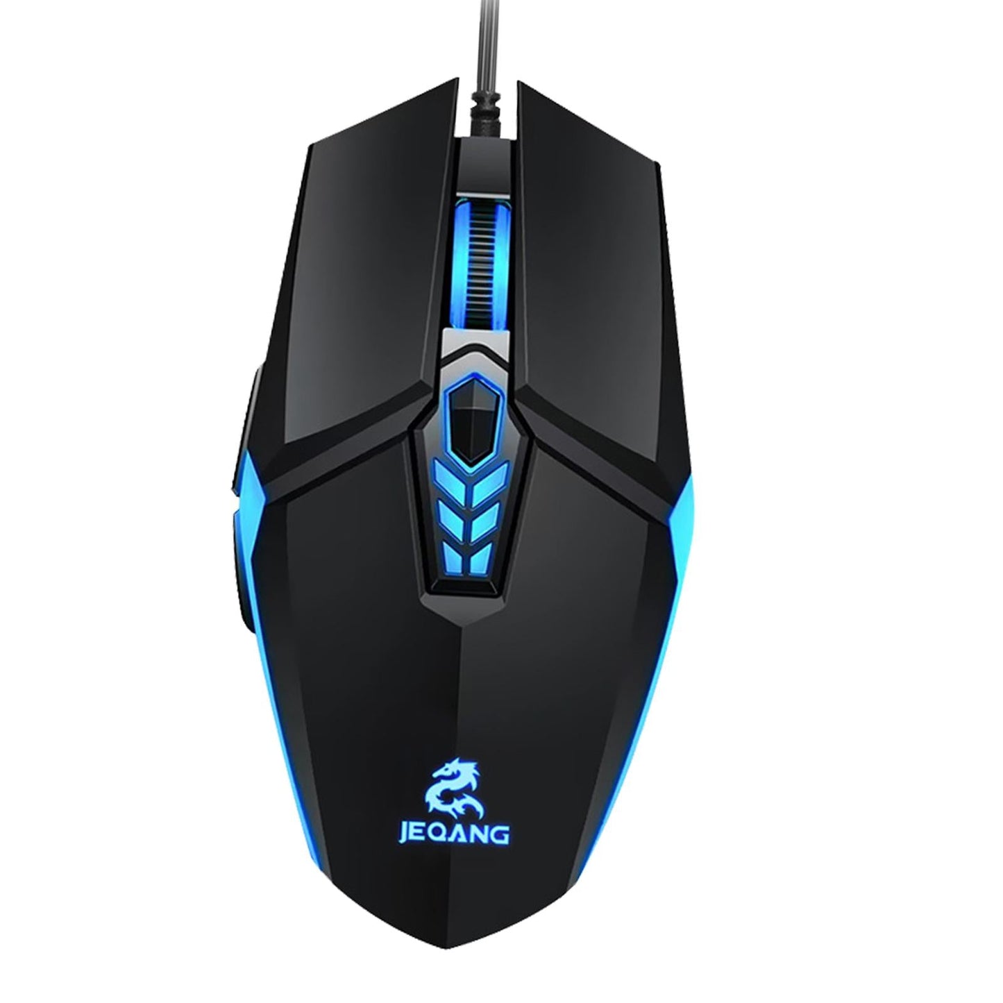 LED Backlit RGB Wired Gaming Mouse 3200 DPI Adjustable Mice Black