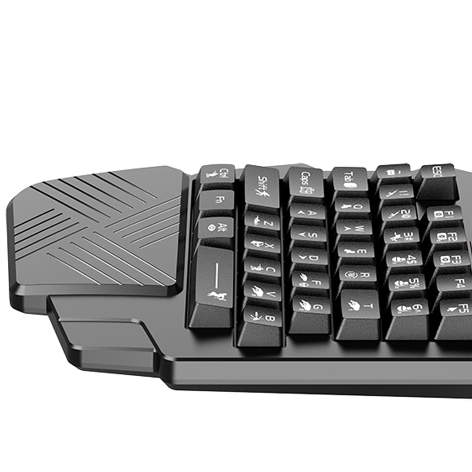 Portable Mini Single Hand Mechanical Gaming Keyboard 35 Keys for PC Ga ...