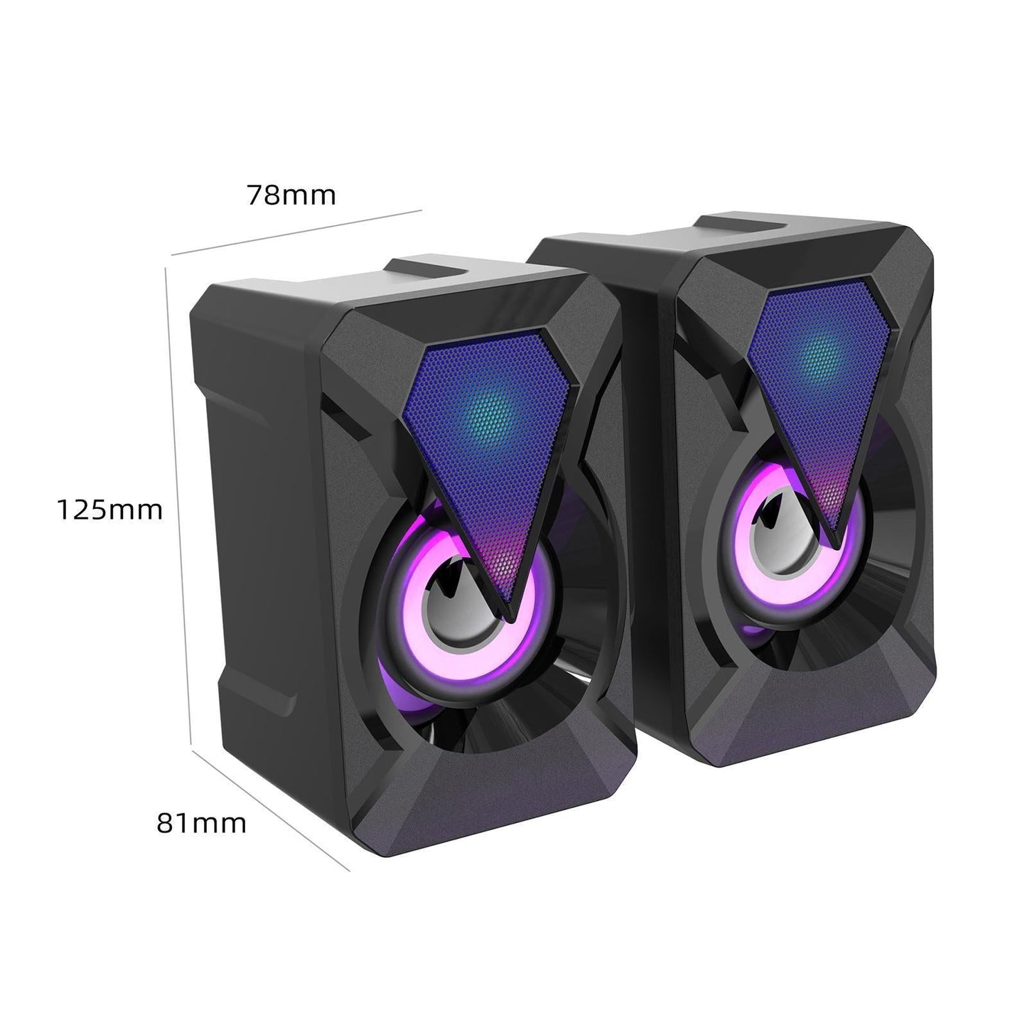 Computer Speakers 3Wx2 Stereo 2.0 Volume Control for PC Laptop Desktop