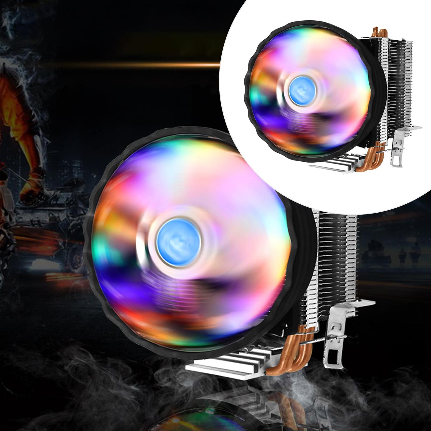 CPU Cooler Heatsink 4-Pin Connector RGB Fans for AMD FM1 AM3 Accessories