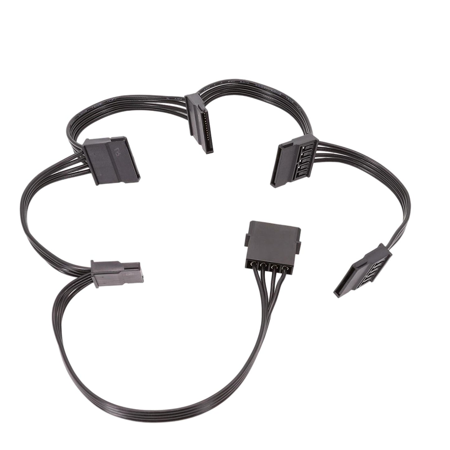 SATA Splitter Power Cable Hard Drive Adapter 1 Male to 5 Female Stable