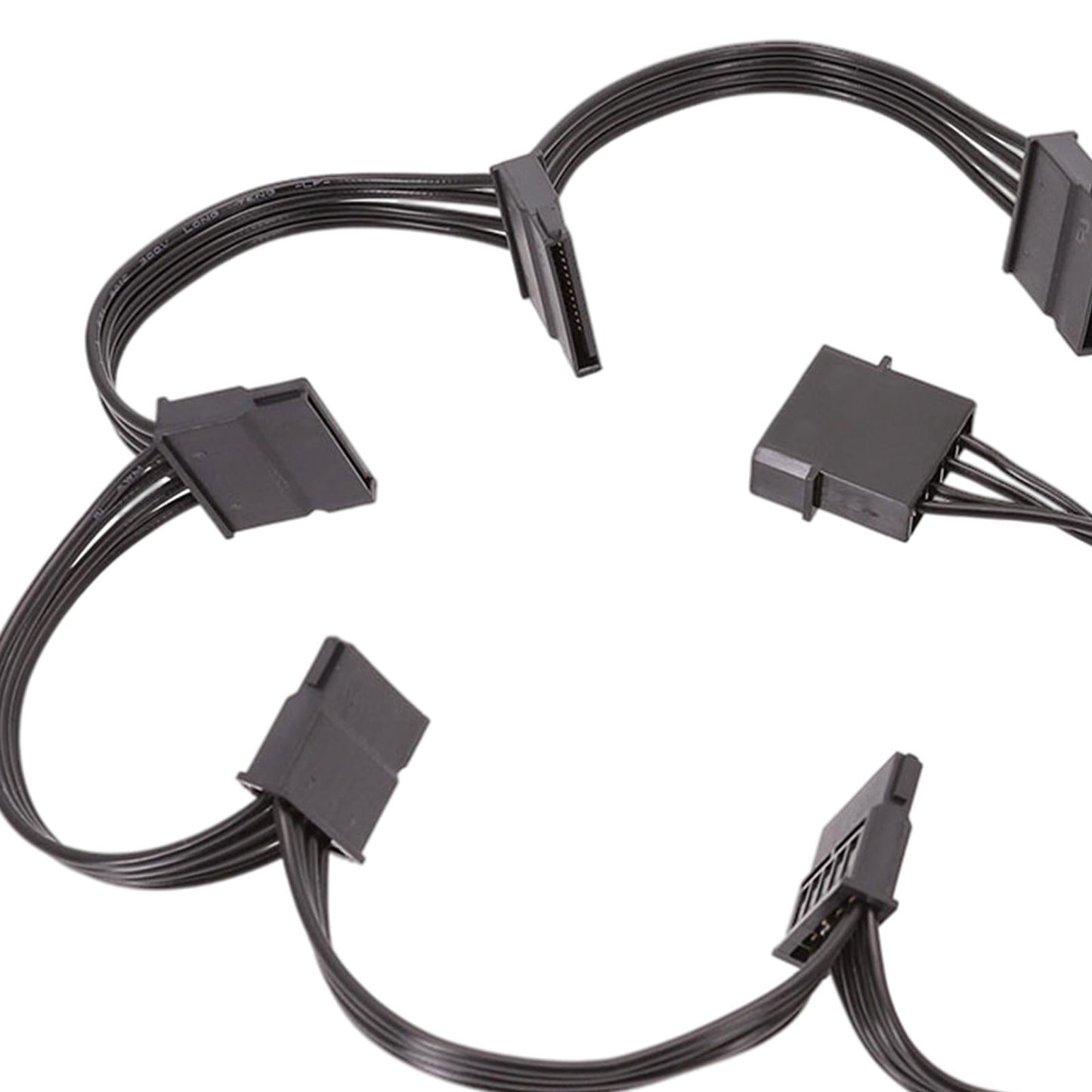 SATA Splitter Power Cable Hard Drive Adapter 1 Male to 5 Female Stable