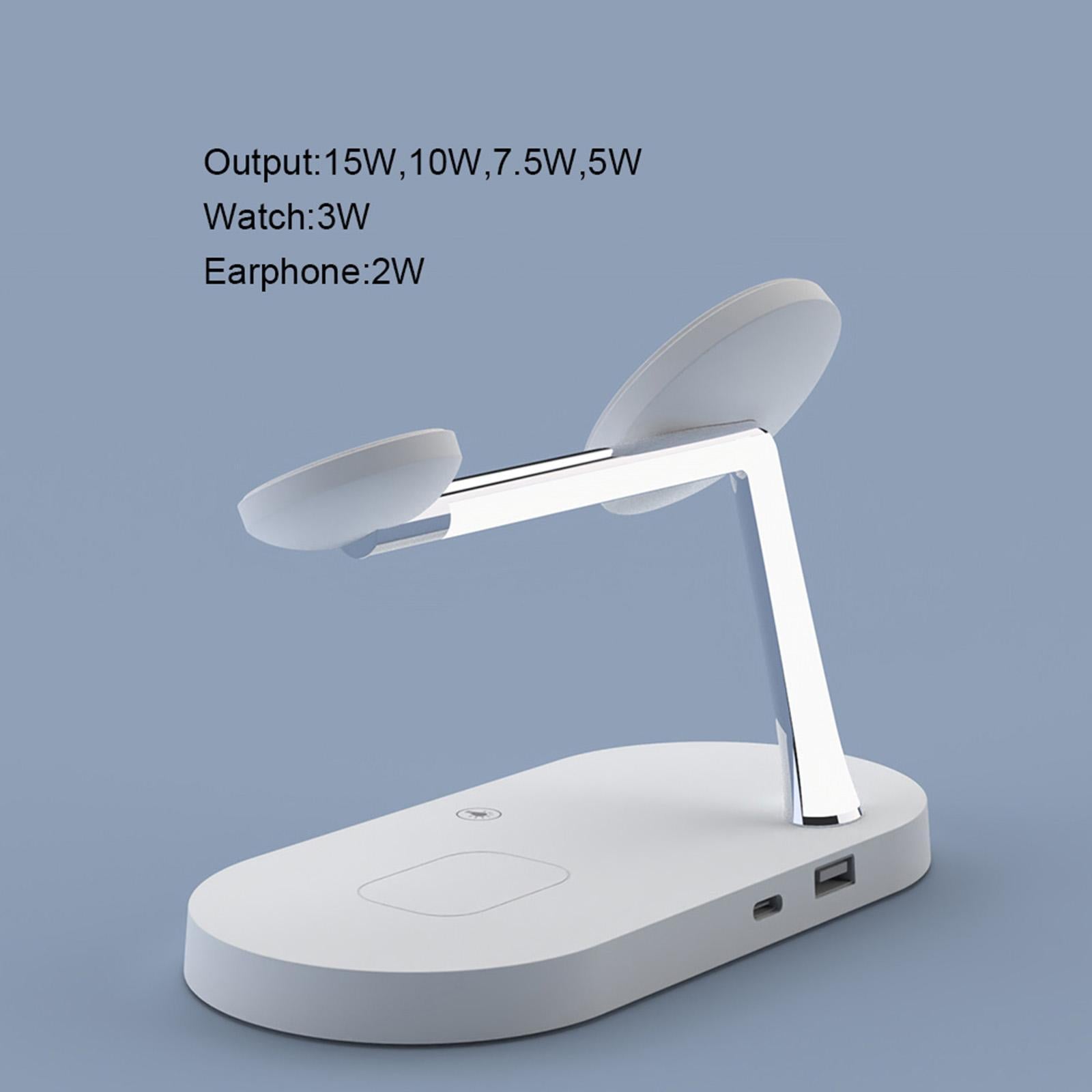 Magnetic Wireless Charger 15W Dock Fast Charging for Airpods 2/pro white