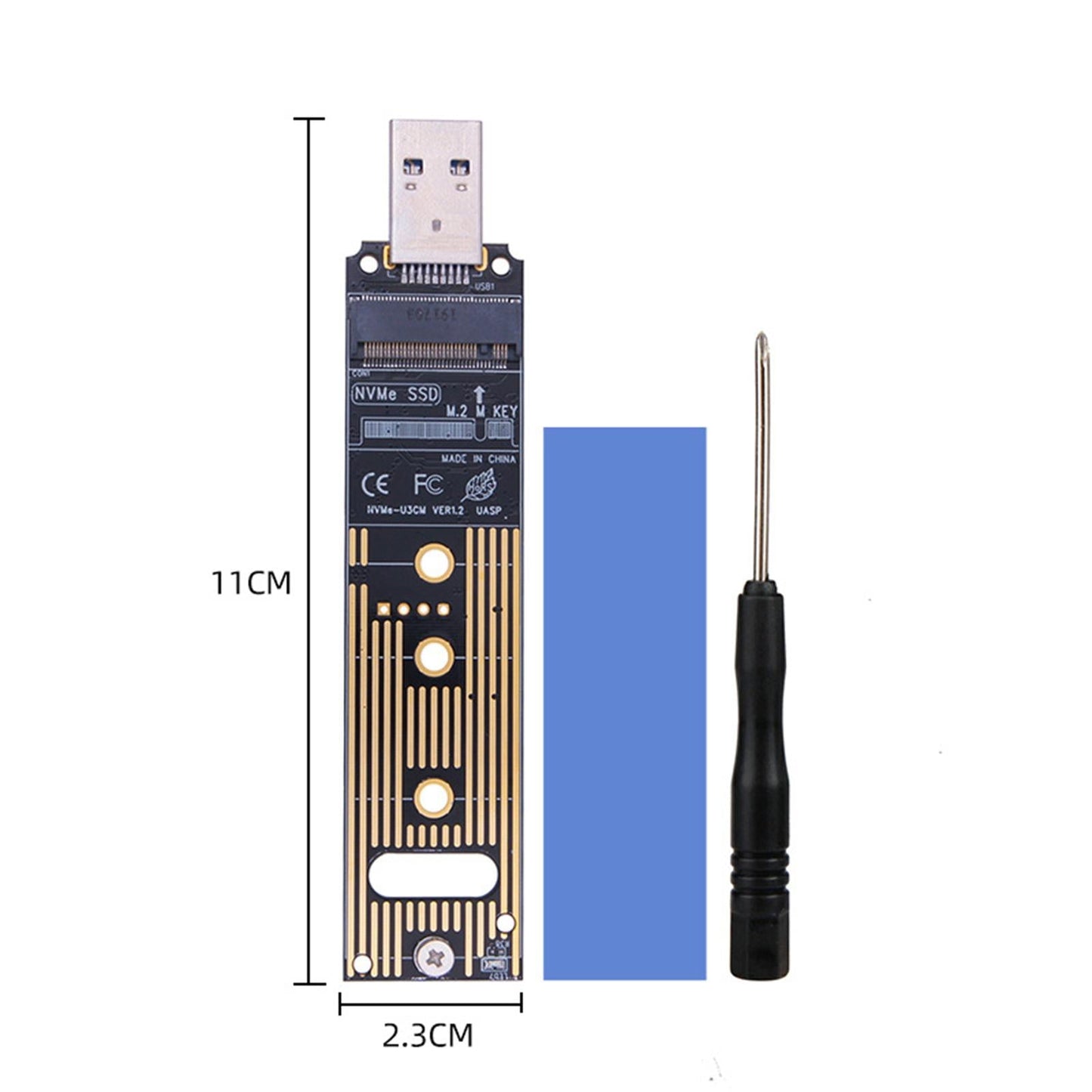 NVME to USB 3.1 Adapter Type A Card Converter Reader with Key B/Key B+M JMS583--USB3.1