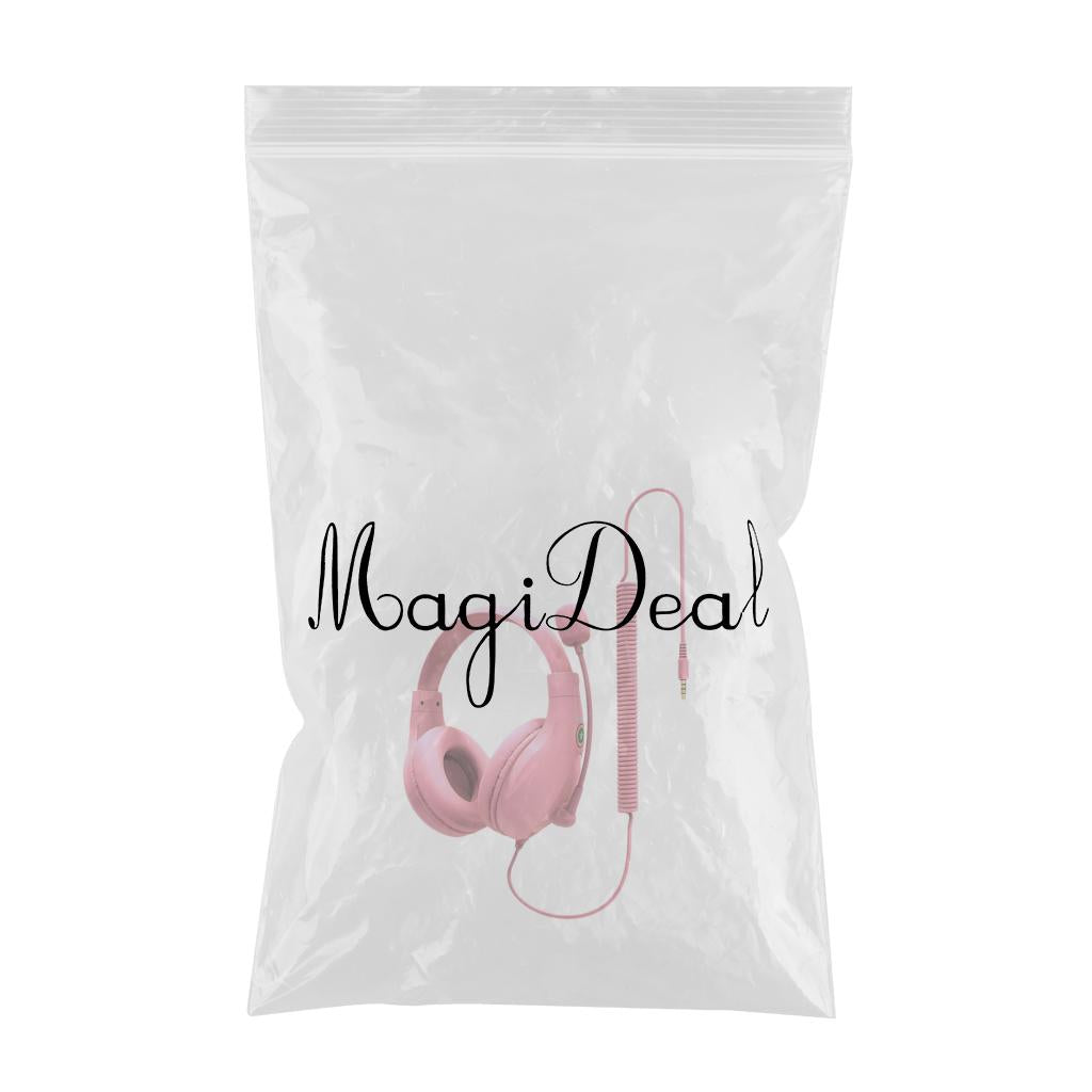 Student Headphones with Micophone Adjustable Comfortable Headset for School A566E Pink