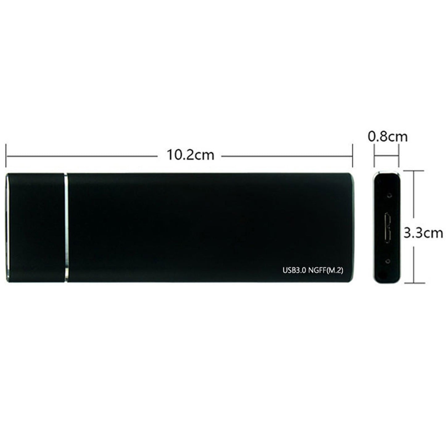 M.2 NGFF to USB 3.0 SSD Enclosure Adapter 6Gbps with UASP with Key B/Key B+M Silver