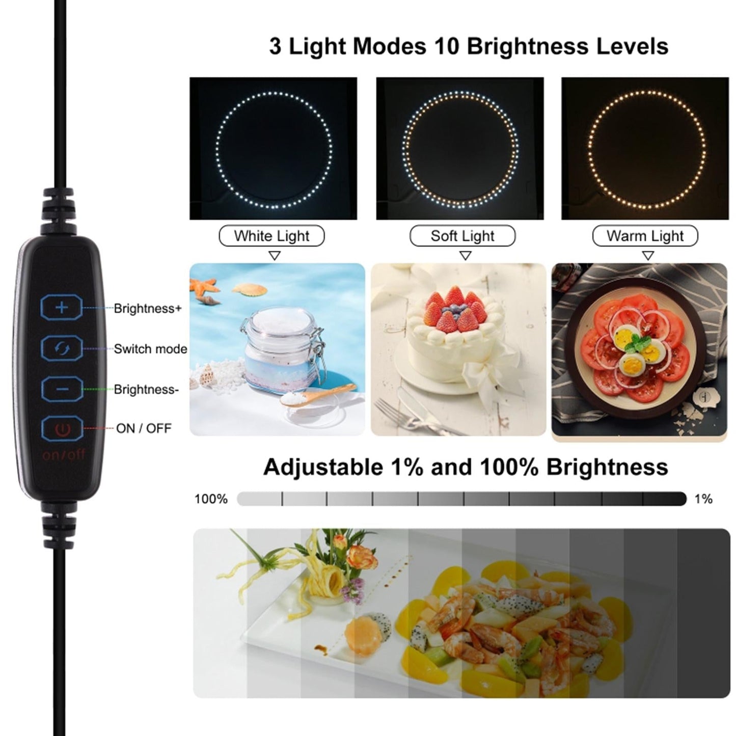 6 Backgrounds Mini LED Light Box Photography Photo Studio Backdrop Lighting
